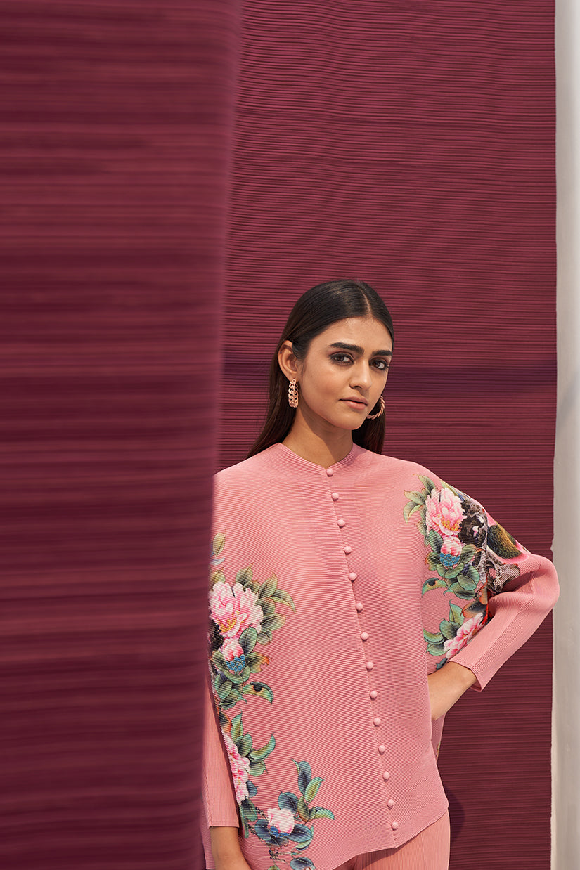 PINK FLORAL PRINT TOP SET