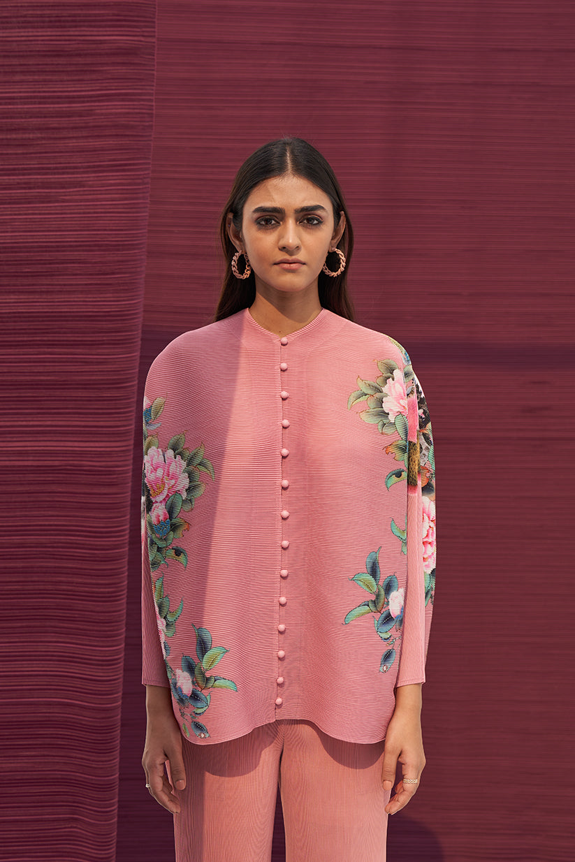 PINK FLORAL PRINT TOP SET