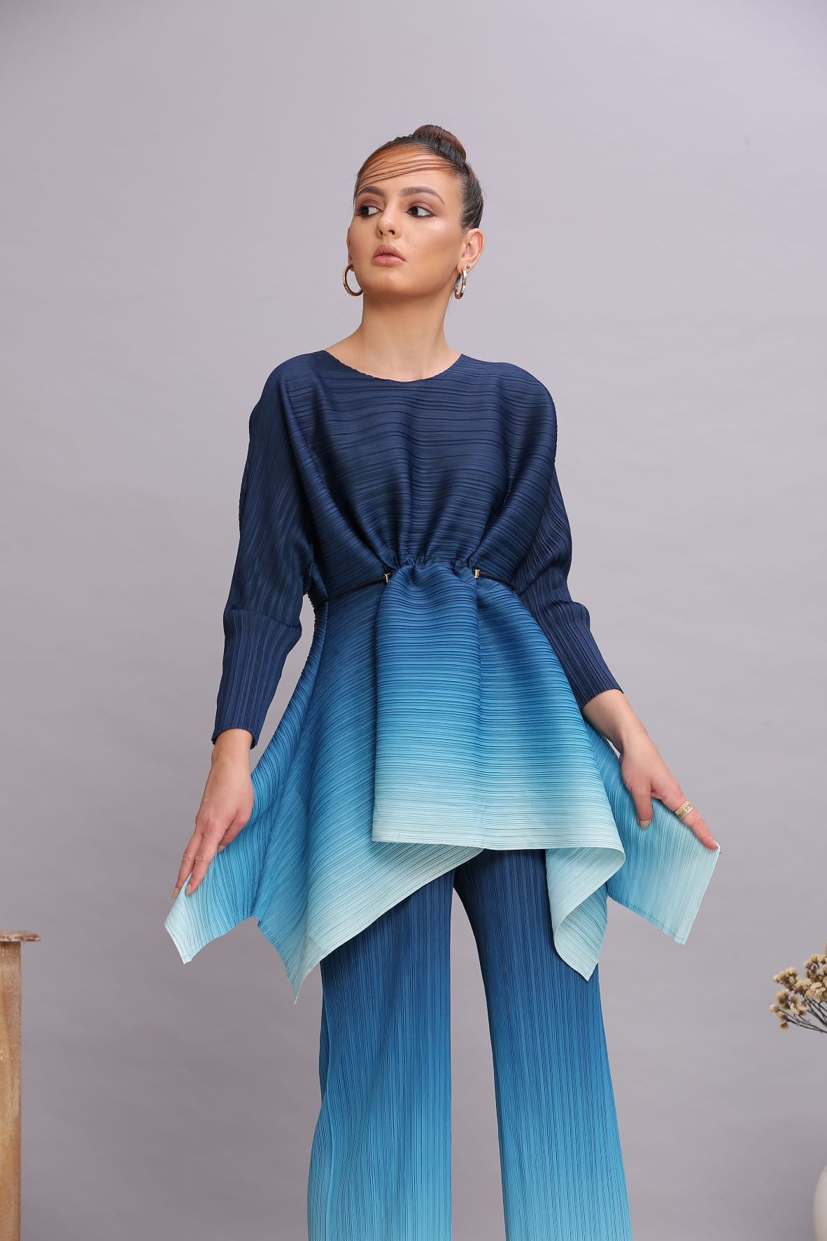 BLUE GREY OMBRE CO-ORD SET