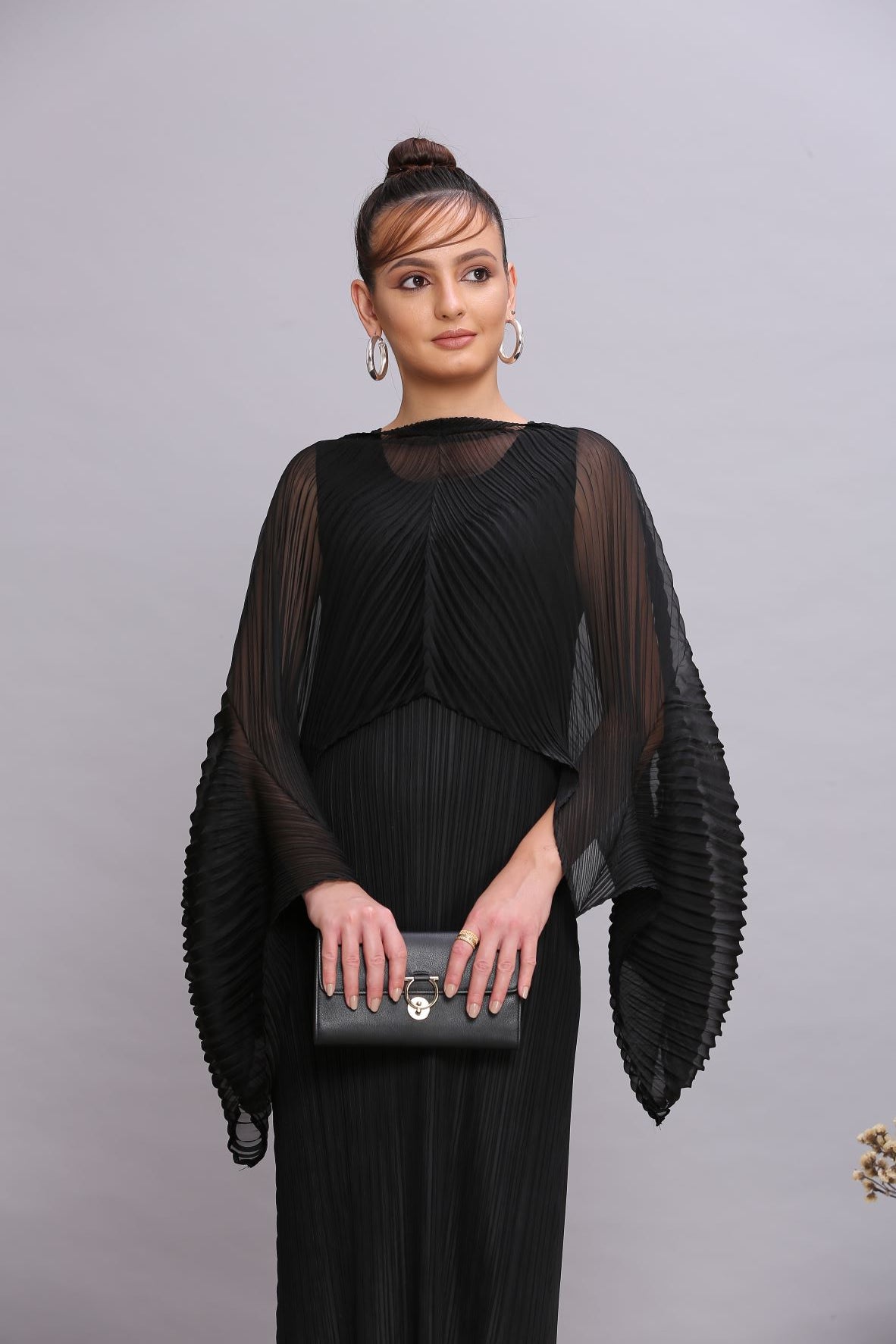 BLACK DRESS WITH COVERUP