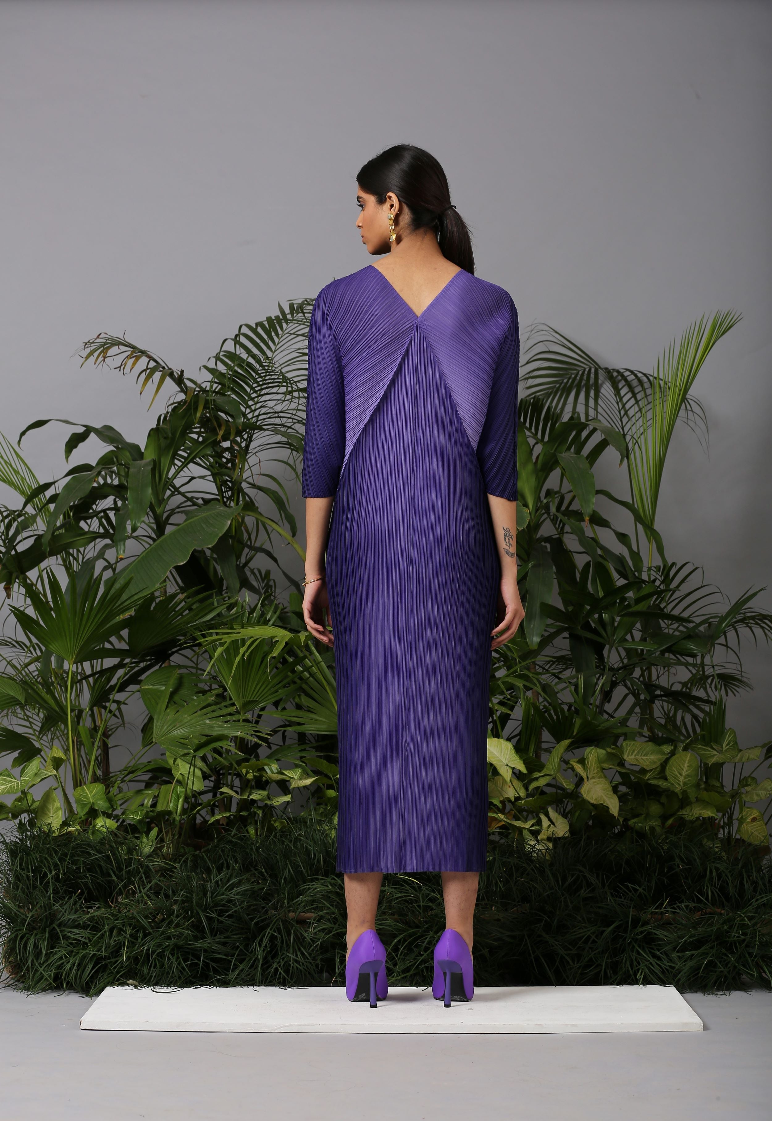 PURPLE OMBRE KAFTAN DRESS