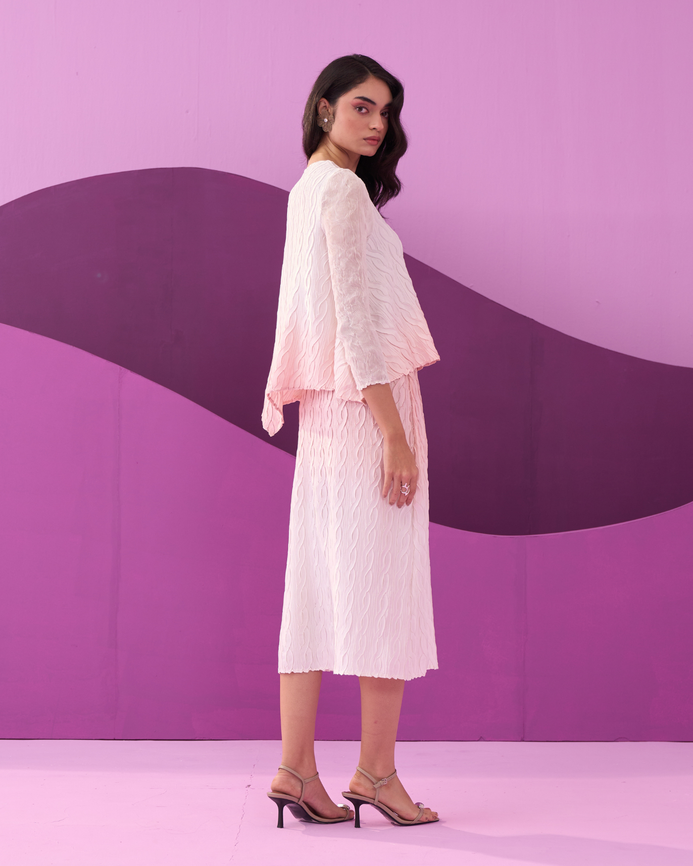 PINK CLAREY SKIRT SET