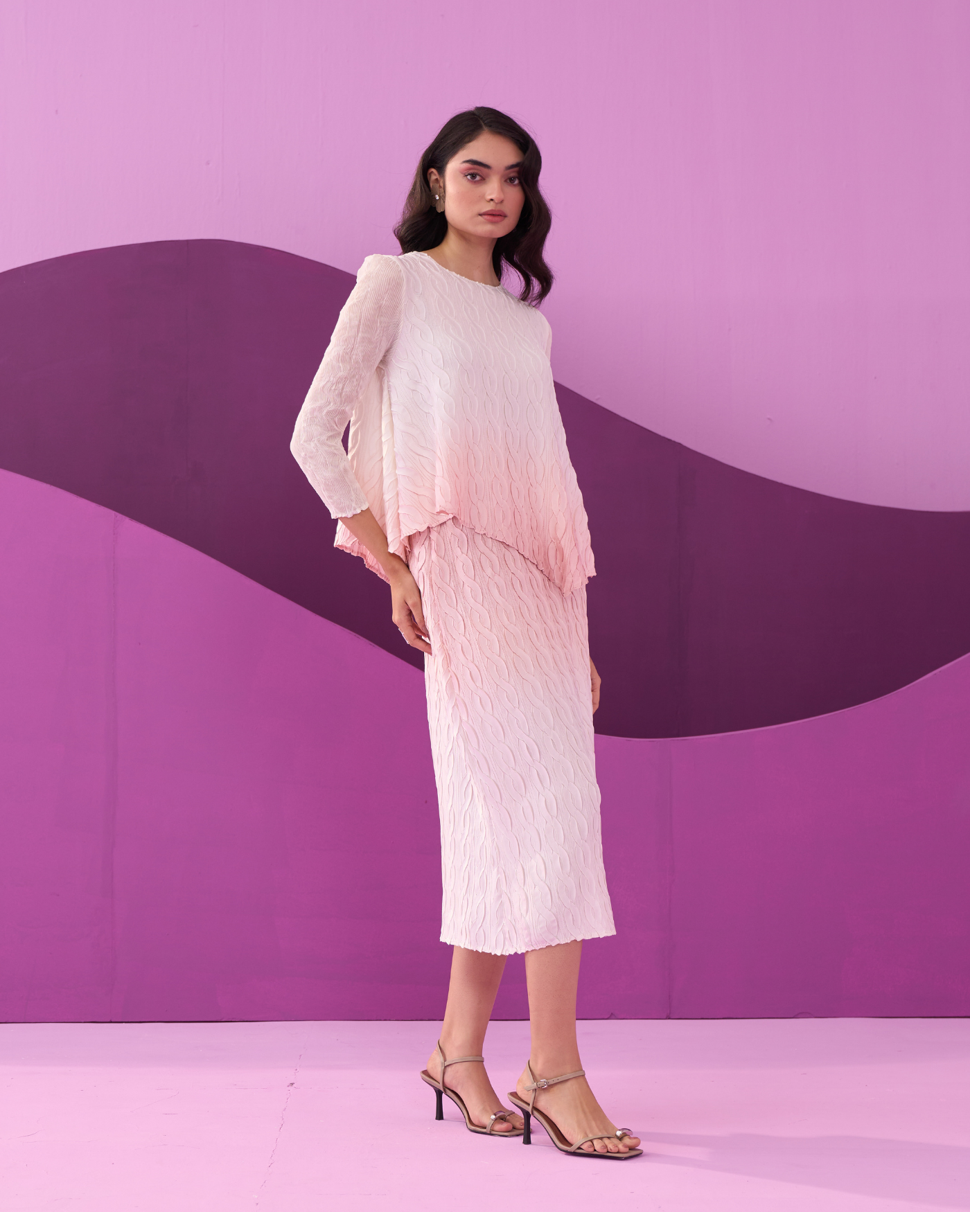 PINK CLAREY SKIRT SET