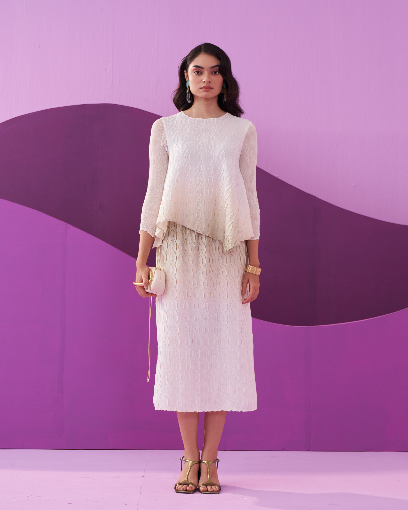 GREEN CLAREY SKIRT SET