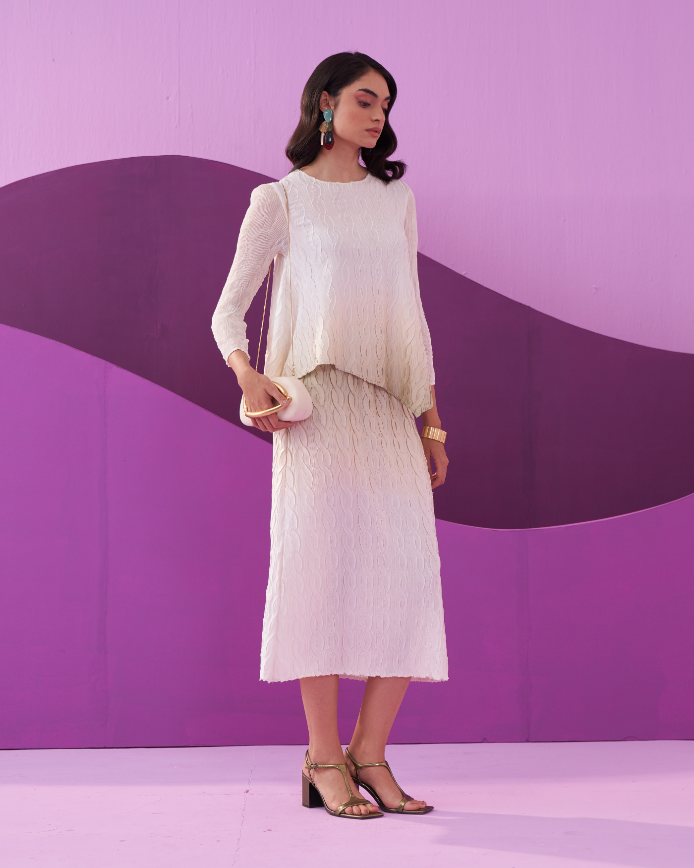 GREEN CLAREY SKIRT SET