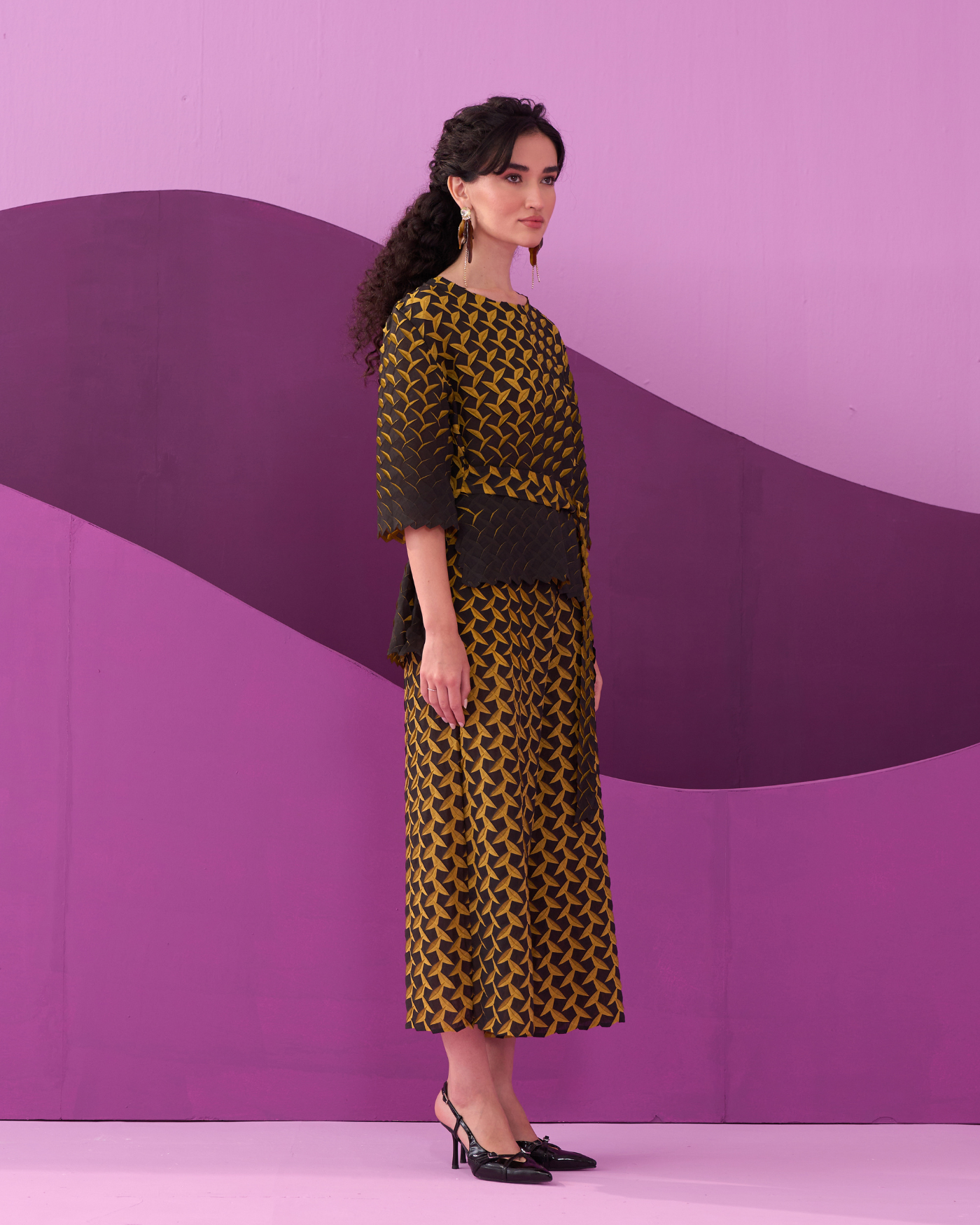 YELLOW EDITA COORD SET