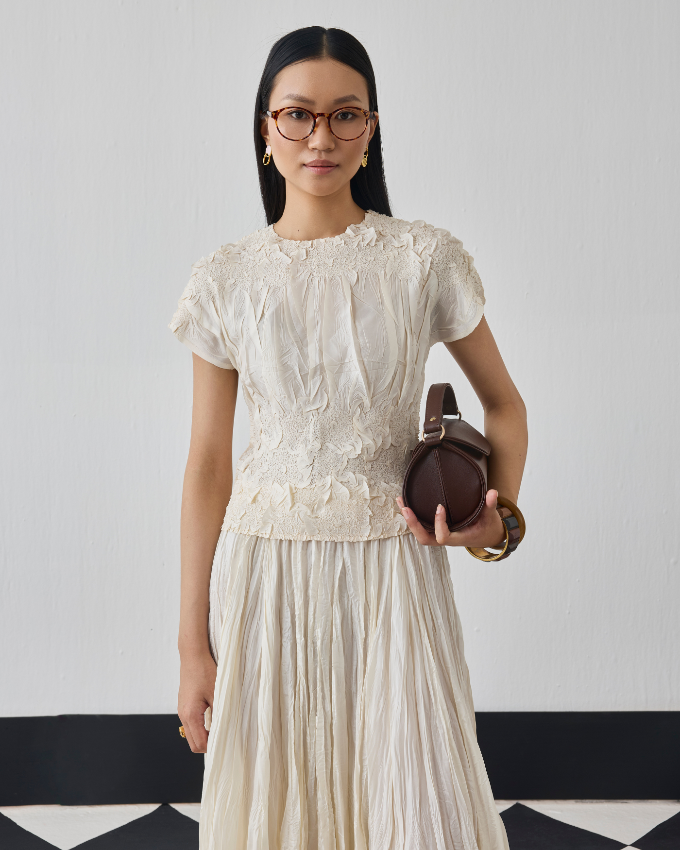IVORY NILU SKIRT SET