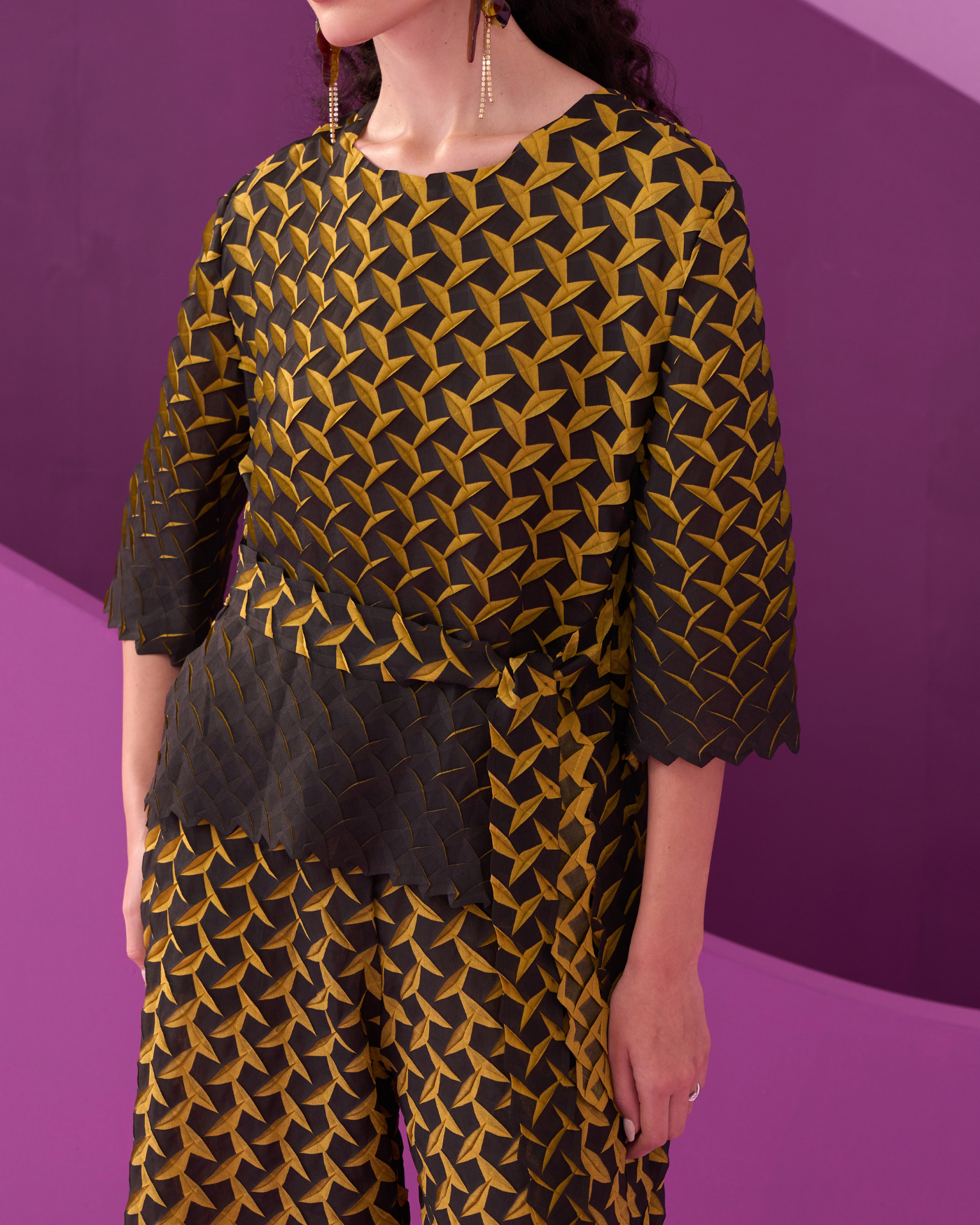 YELLOW EDITA COORD SET