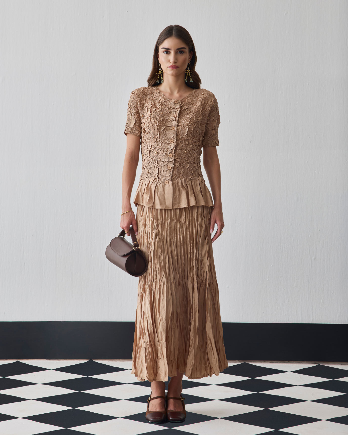 BEIGE NOREN SKIRT SET