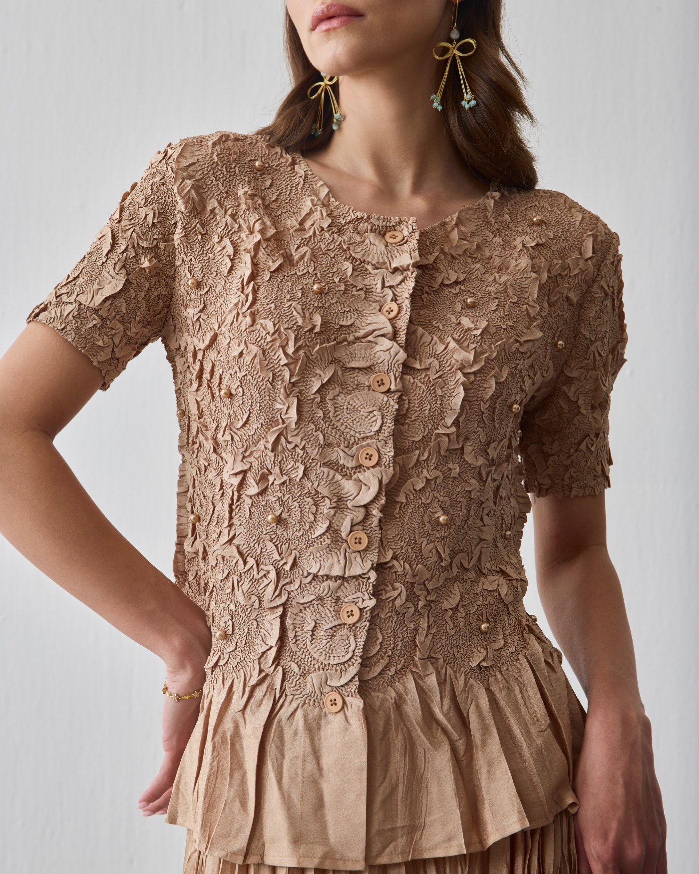 BEIGE NOREN SKIRT SET