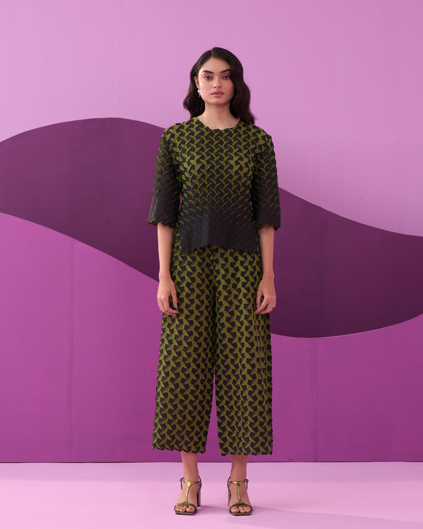 GREEN EDITA COORD SET