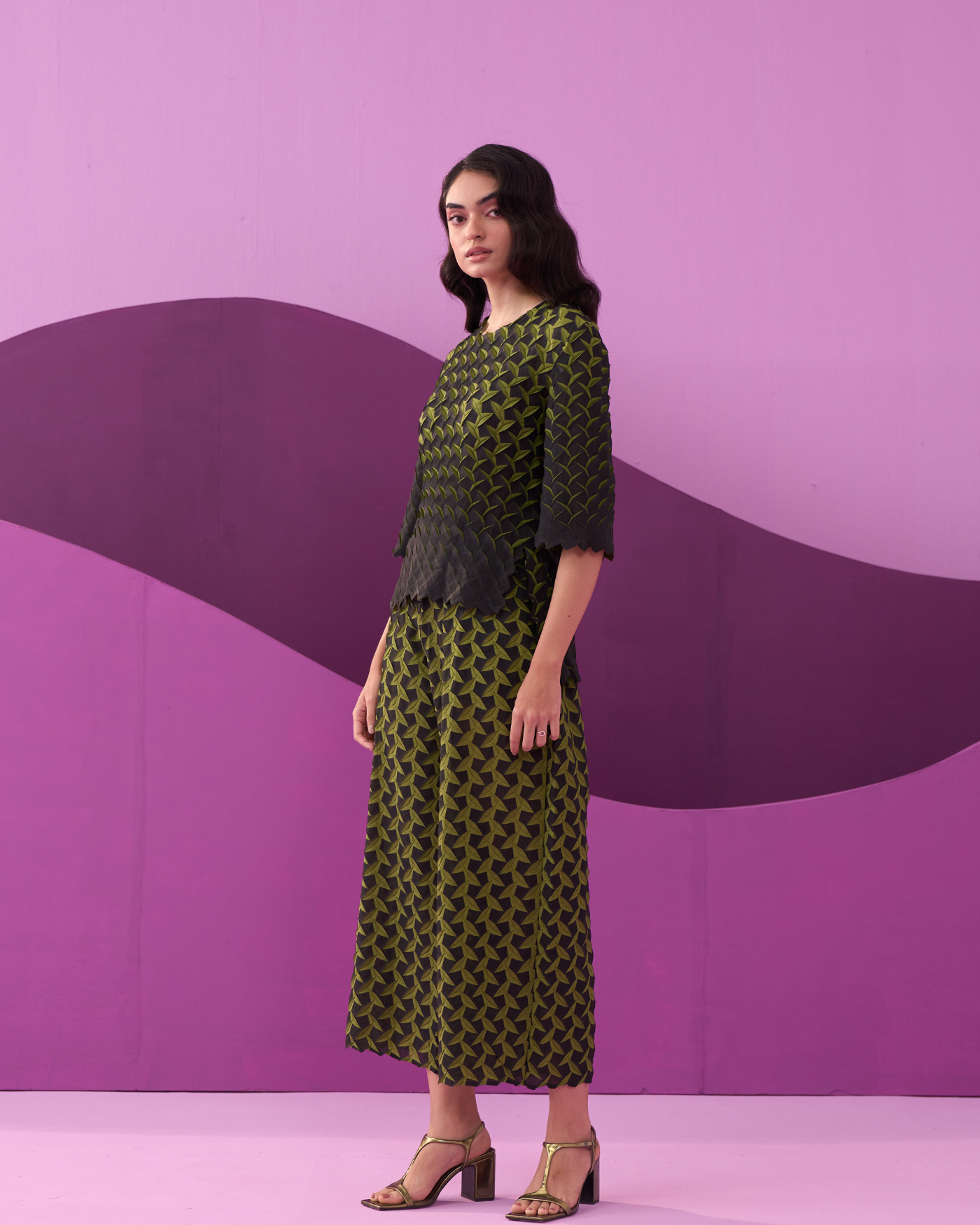 GREEN EDITA COORD SET