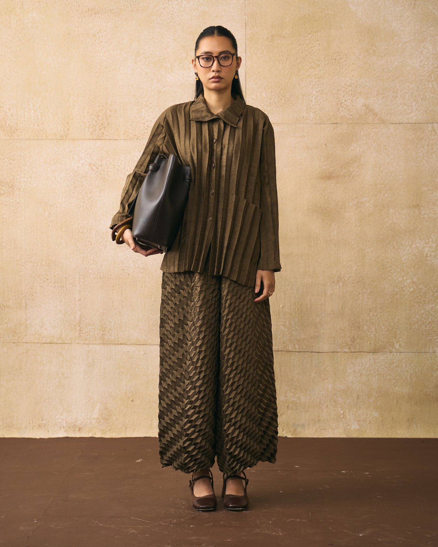 BROWN ANATONI COORD SET