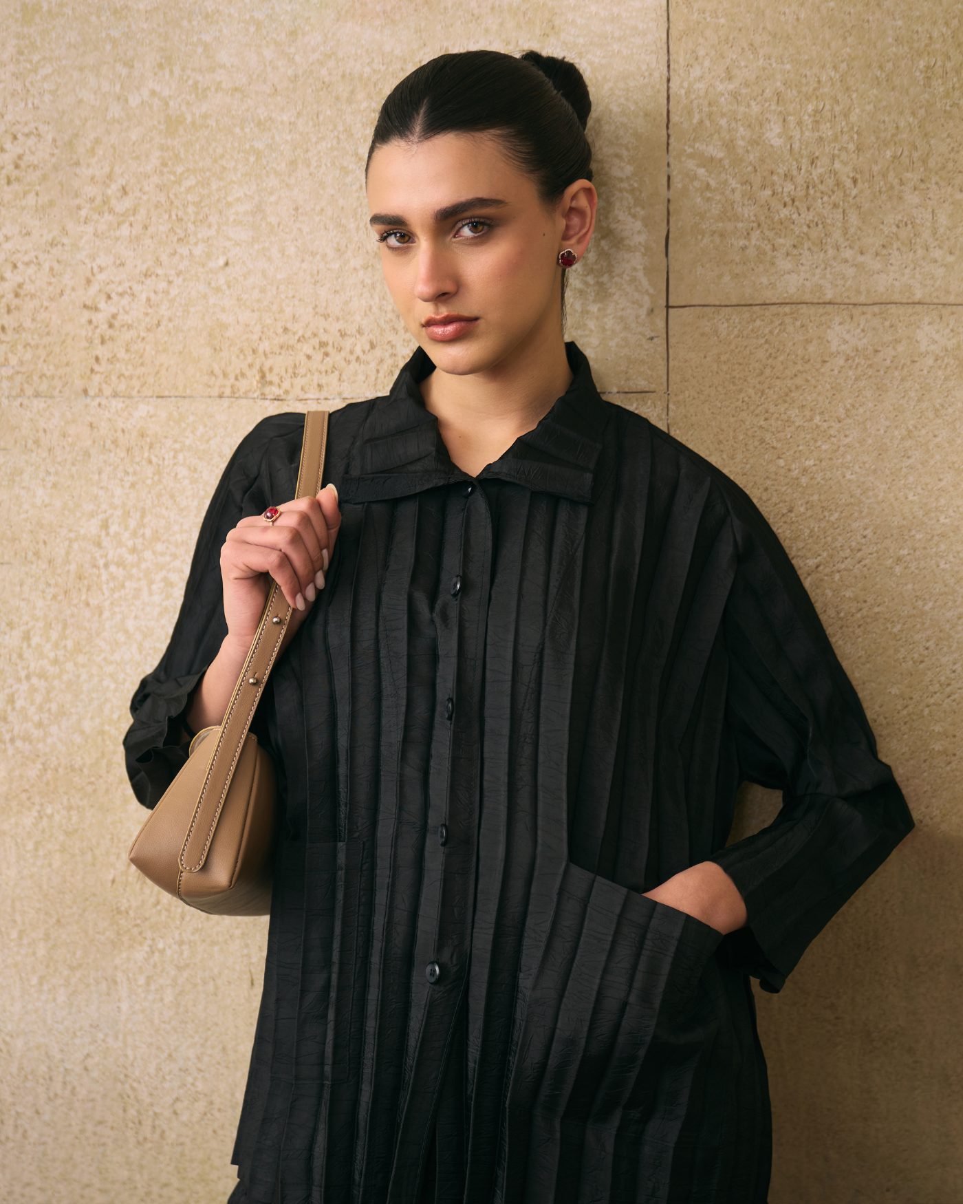 BLACK ANATONI COORD SET