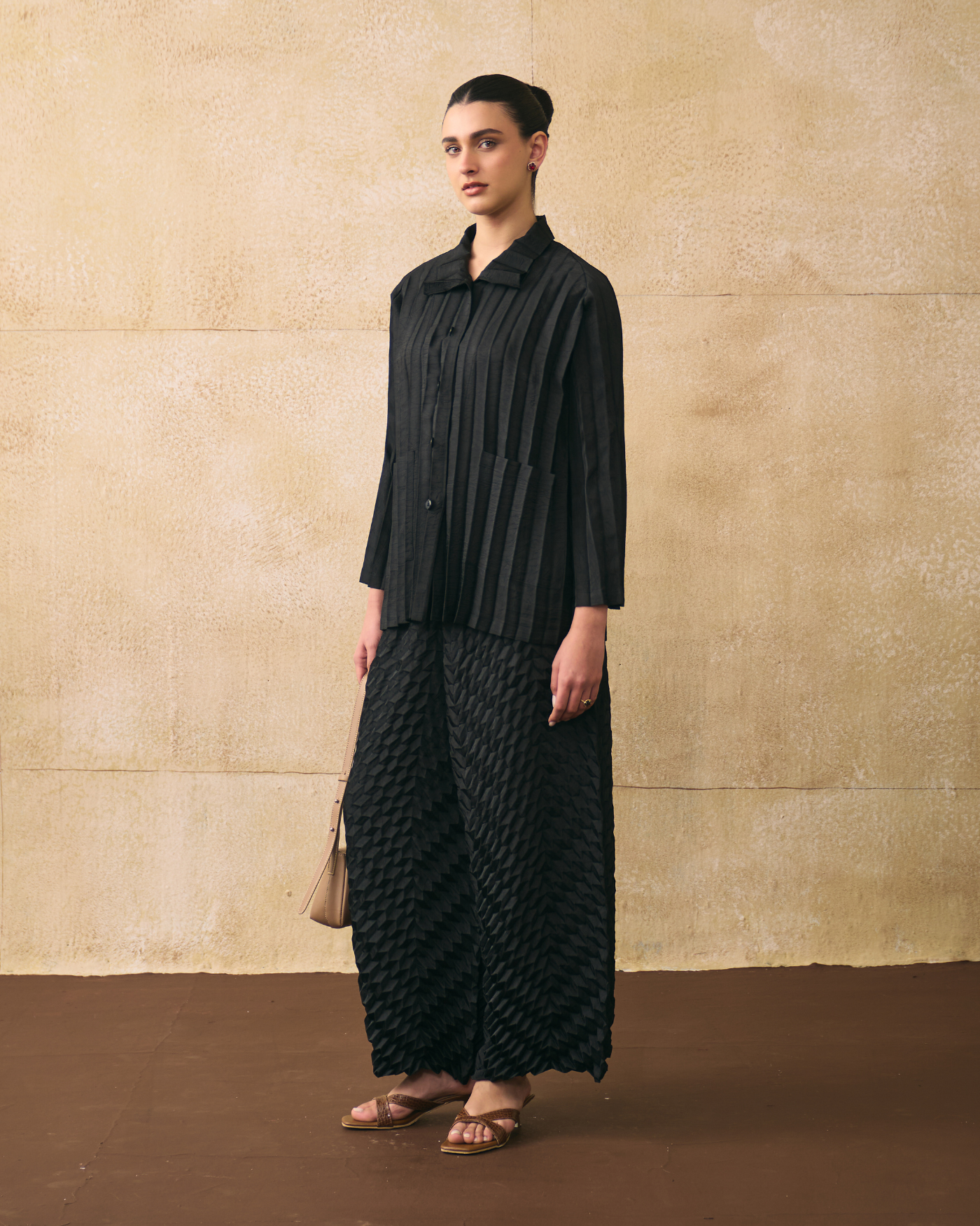 BLACK ANATONI COORD SET