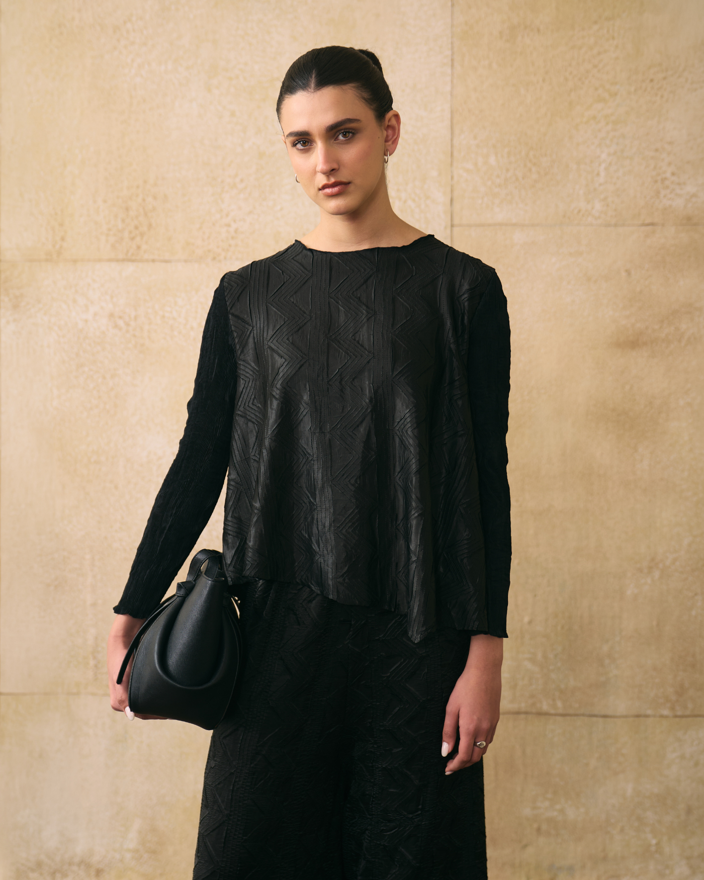 BLACK ELINA COORD SET