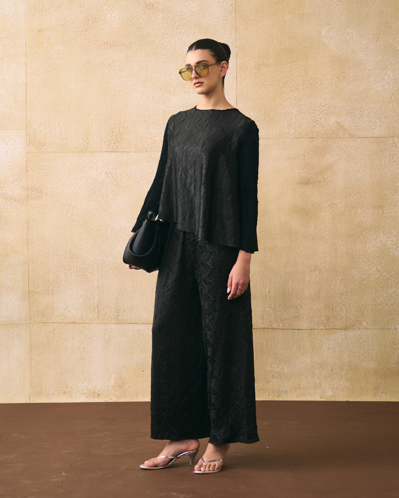 BLACK ELINA COORD SET