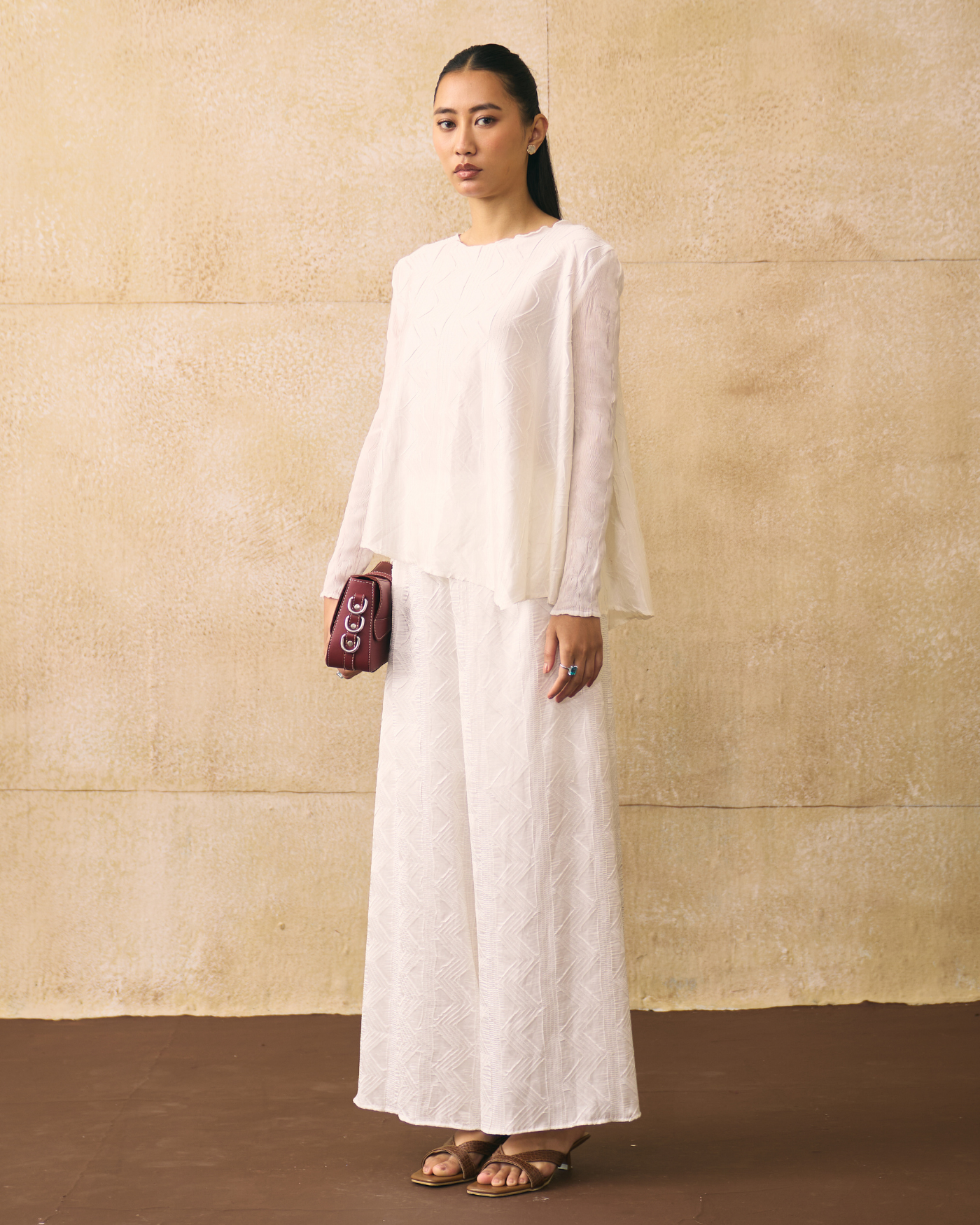 WHITE ELINA COORD SET