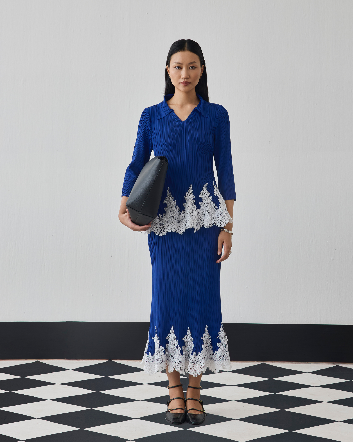 BLUE CARLIE SKIRT SET