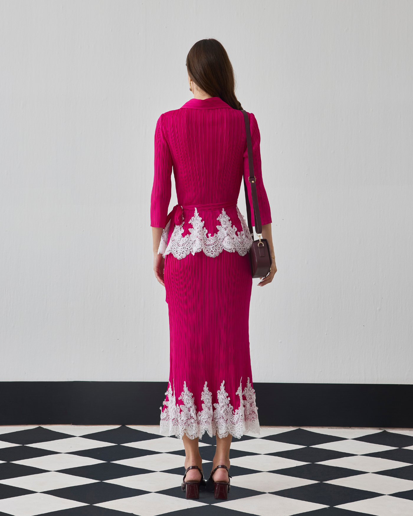 FUSCIA CARLIE SKIRT SET
