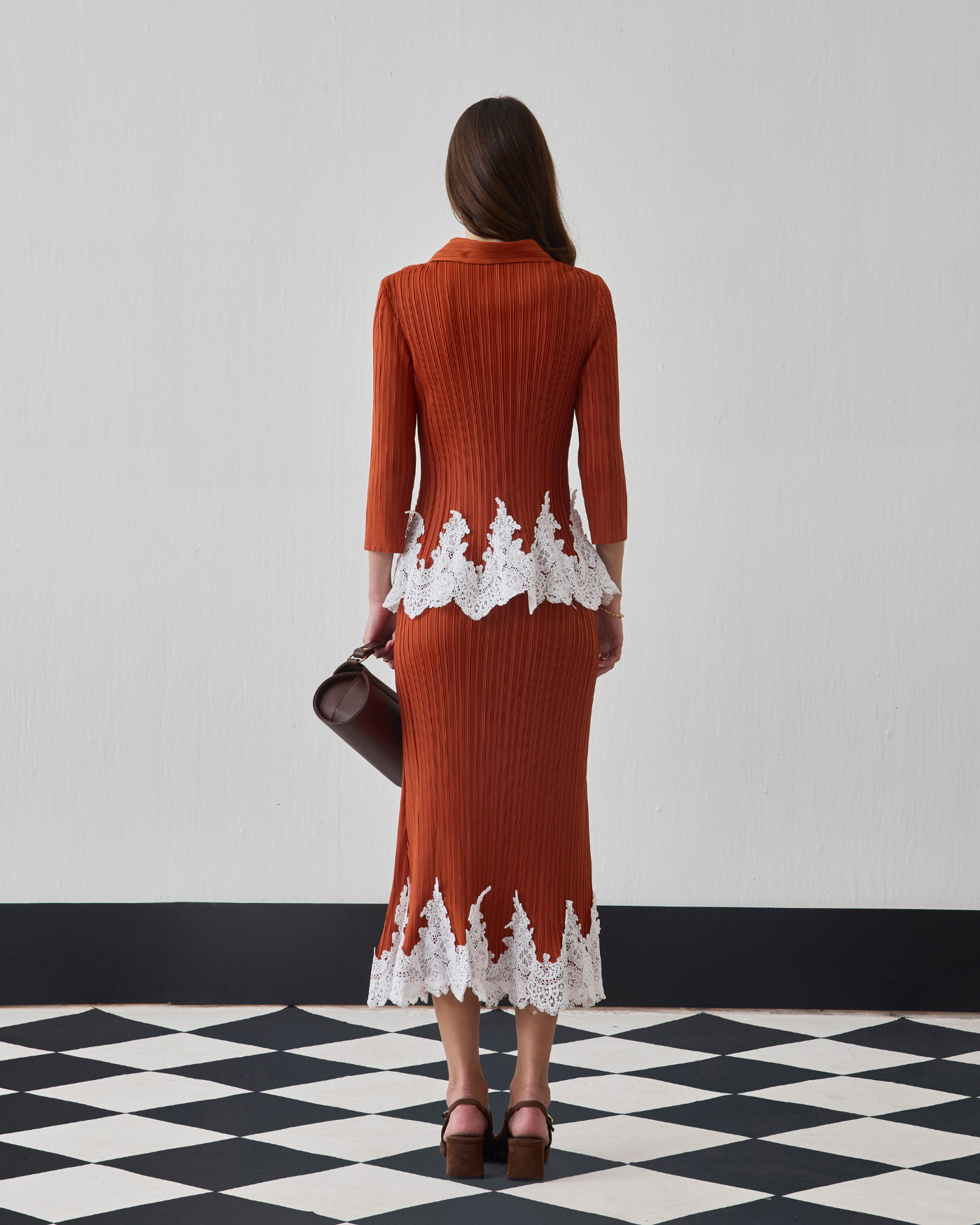 ORANGE CARLIE SKIRT SET