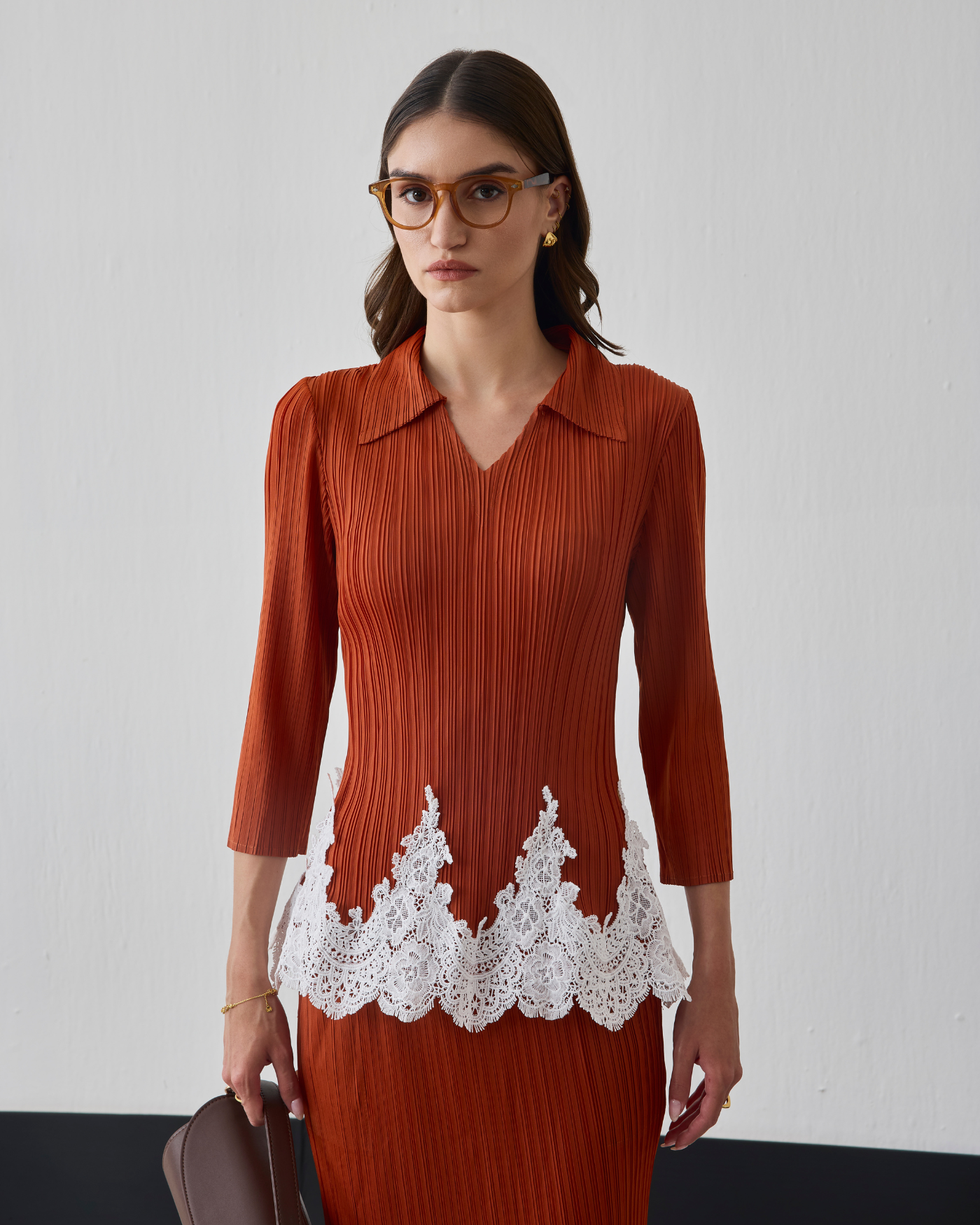 ORANGE CARLIE SKIRT SET