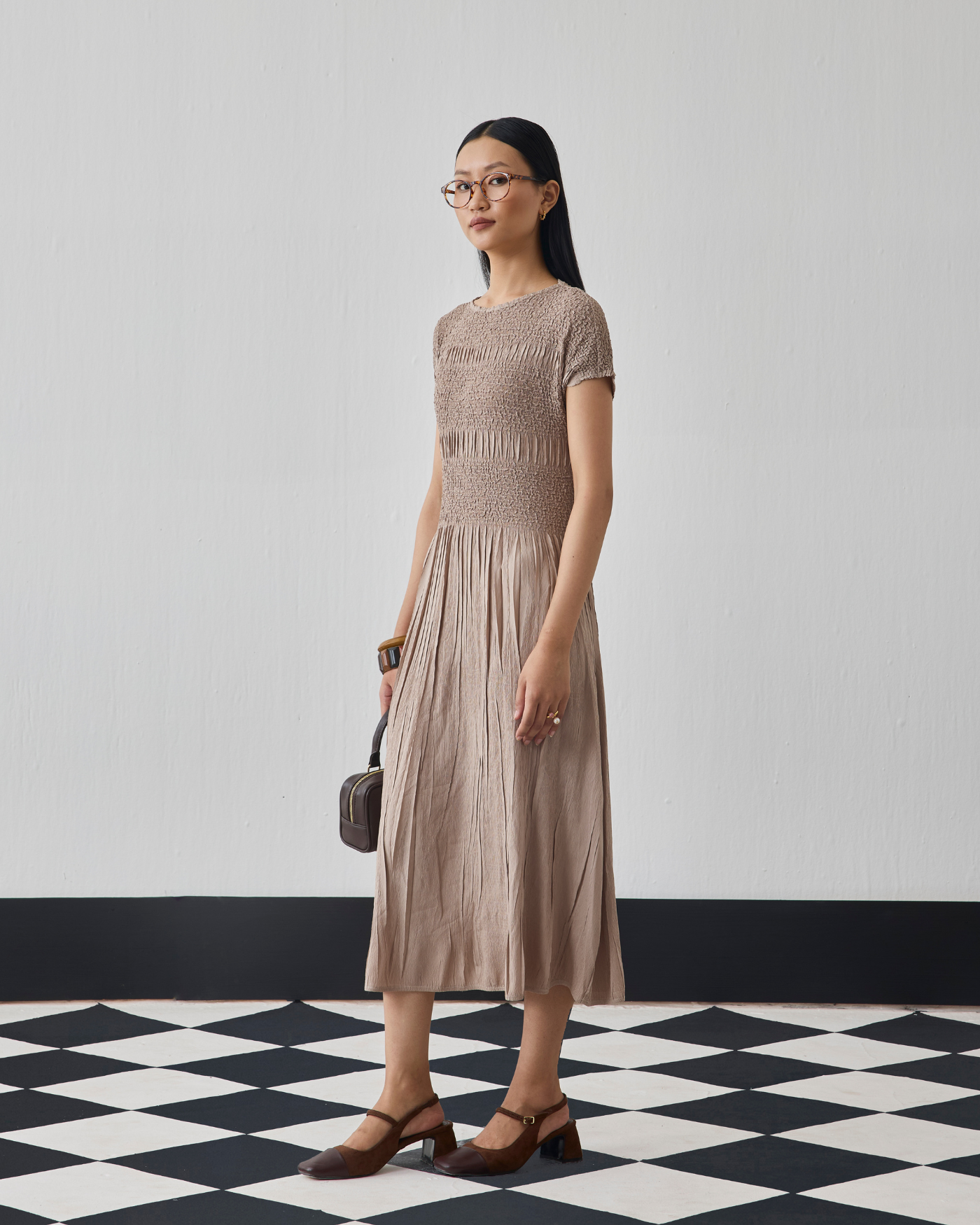 BROWN GISEL DRESS