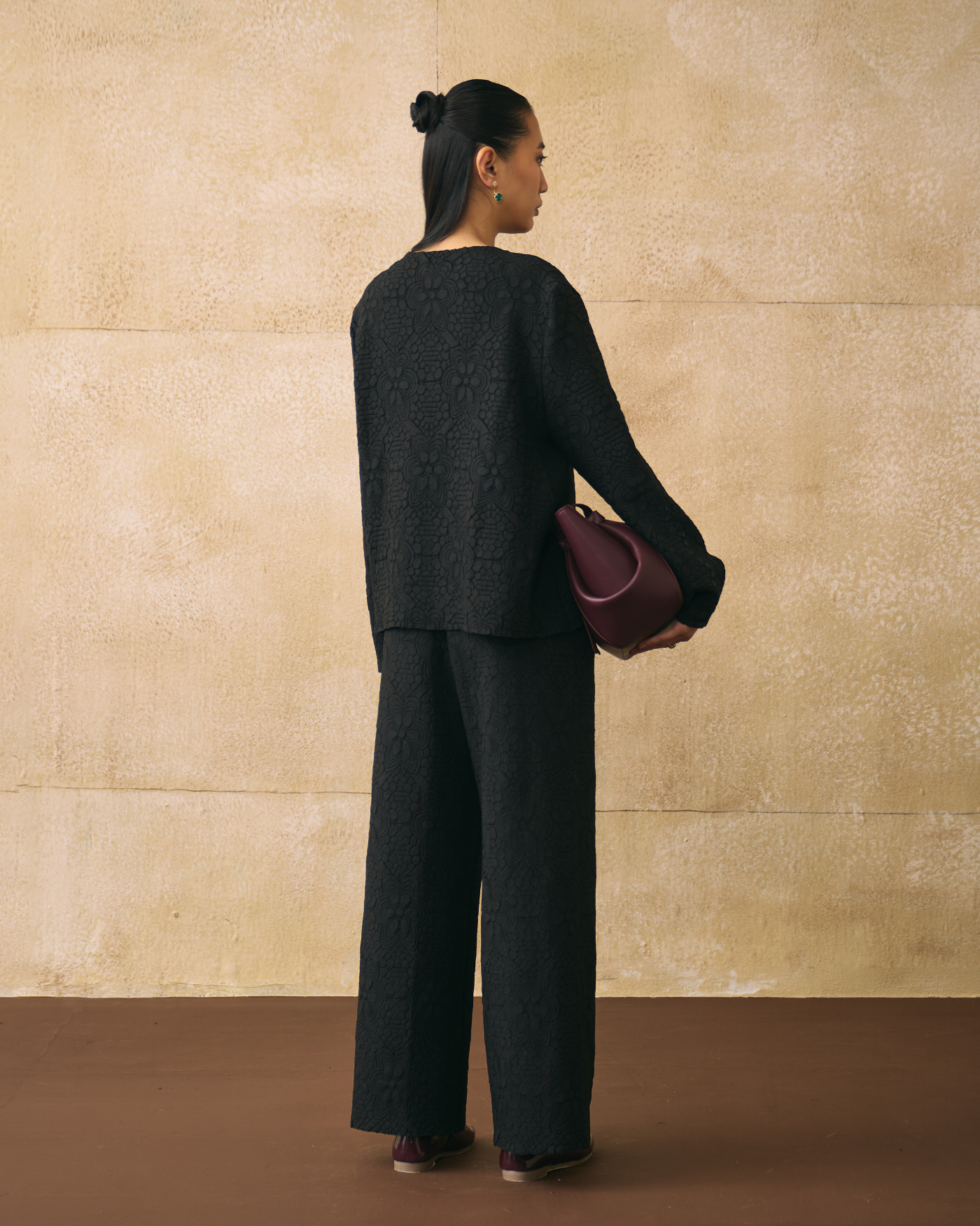 BLACK GANNI COORD SET