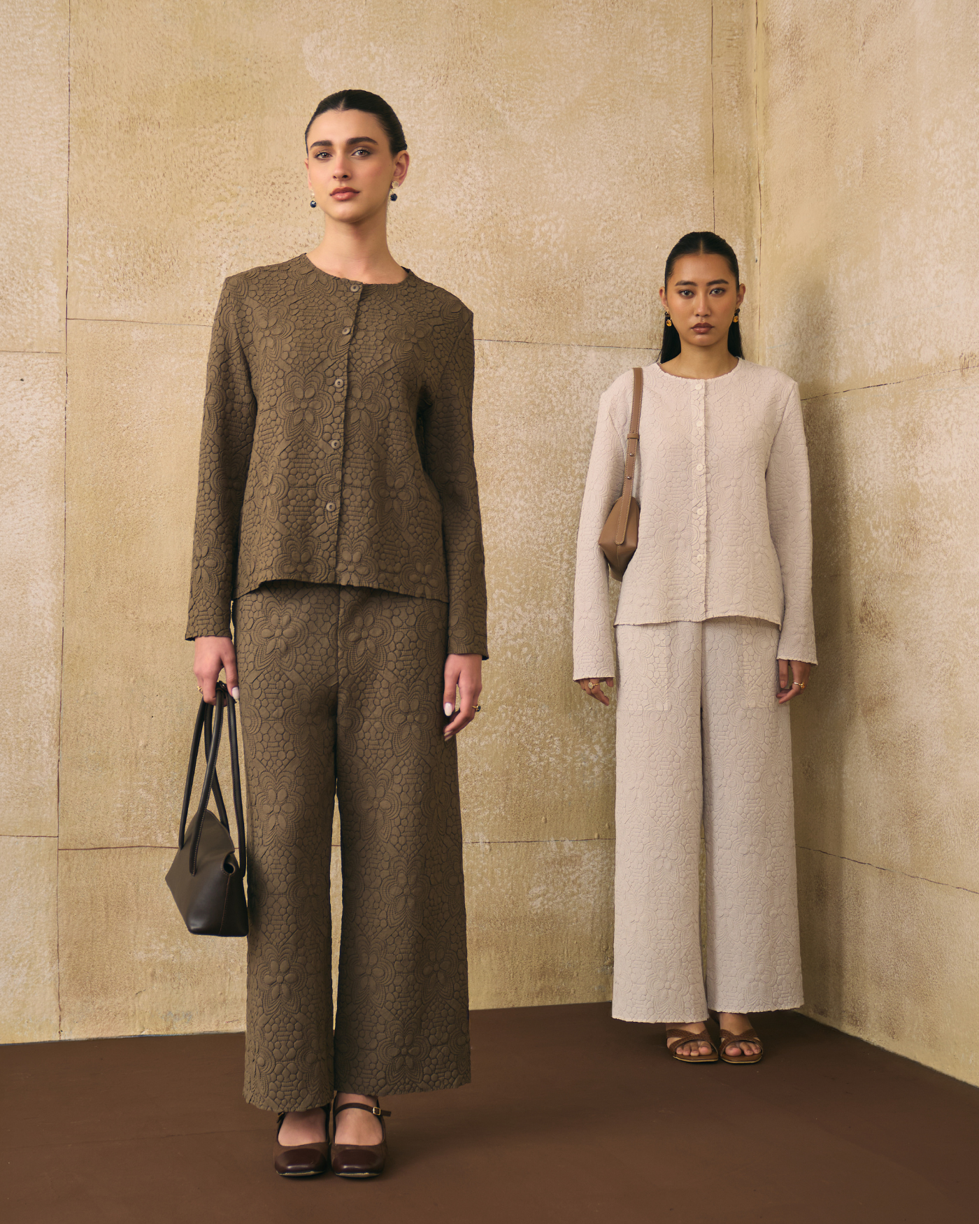 BROWN GANNI COORD SET