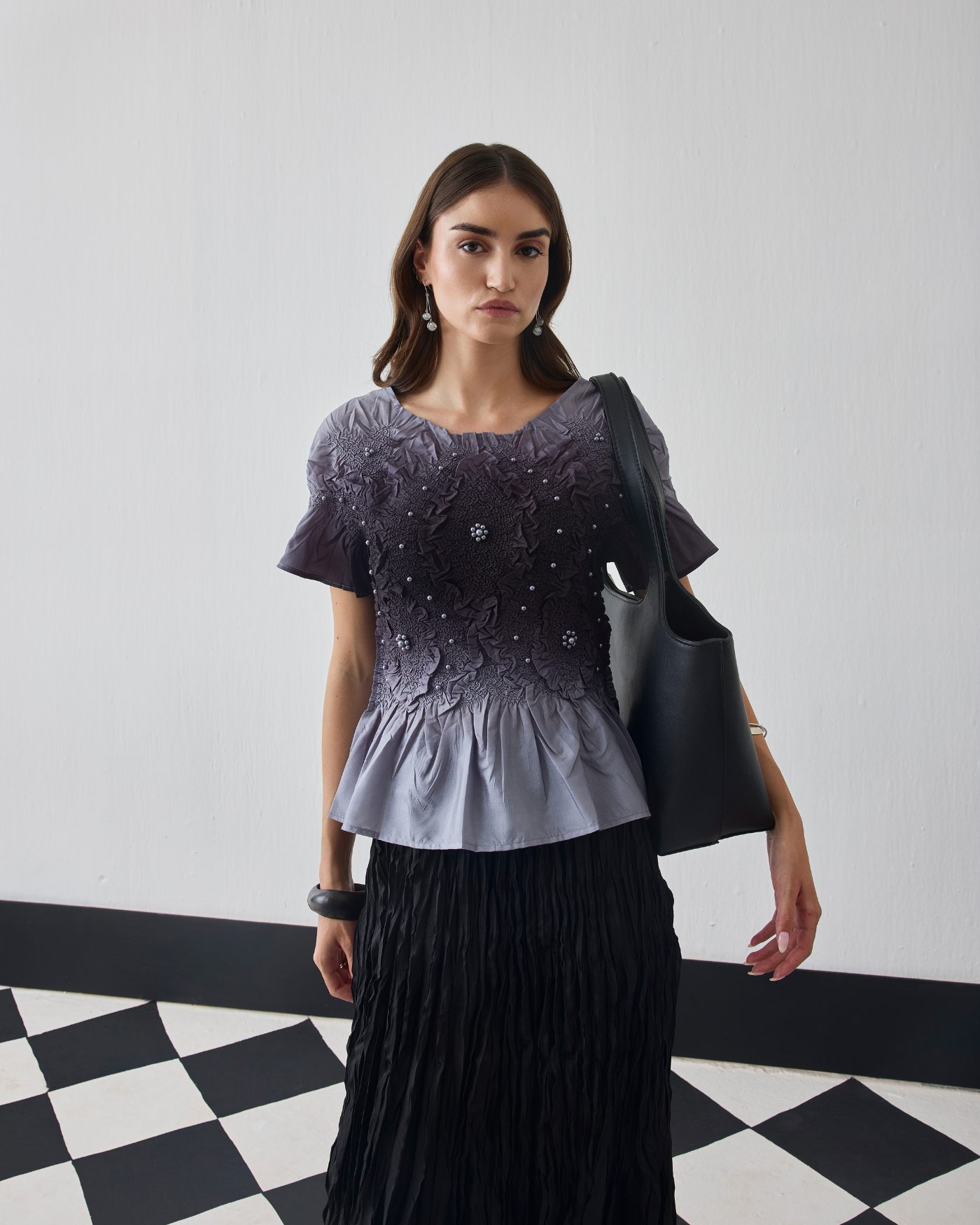 BLACK CHER SKIRT SET