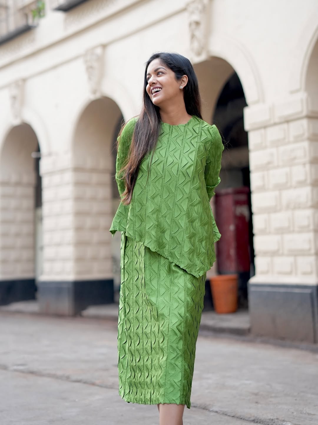 ISHITA DUTTA IN LIME GREEN SEOUL SET