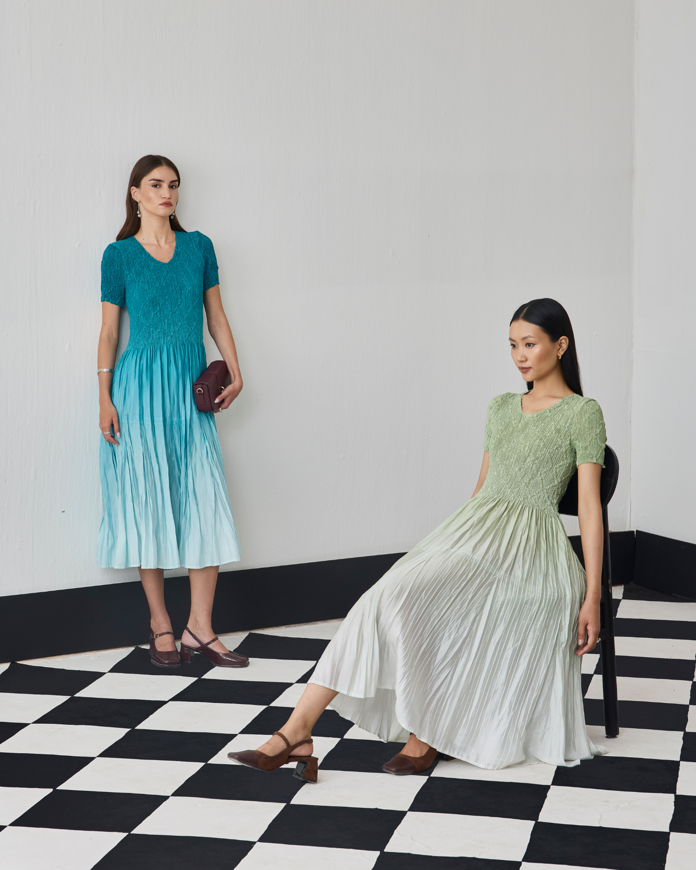 TEAL BLUE ALENA DRESS