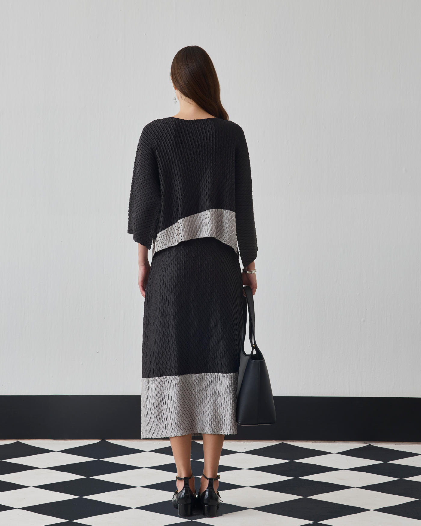 BLACK VERIA SKIRT SET