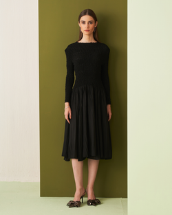 BLACK MINSK DRESS