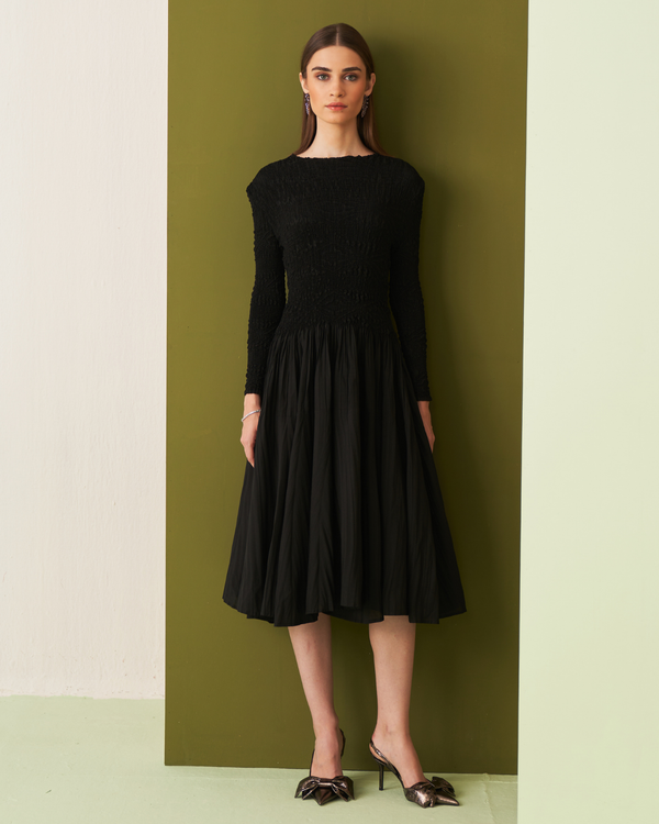 BLACK MINSK DRESS