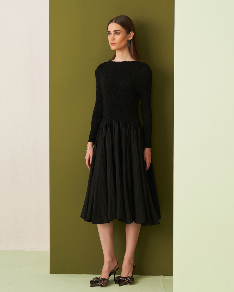 BLACK MINSK DRESS