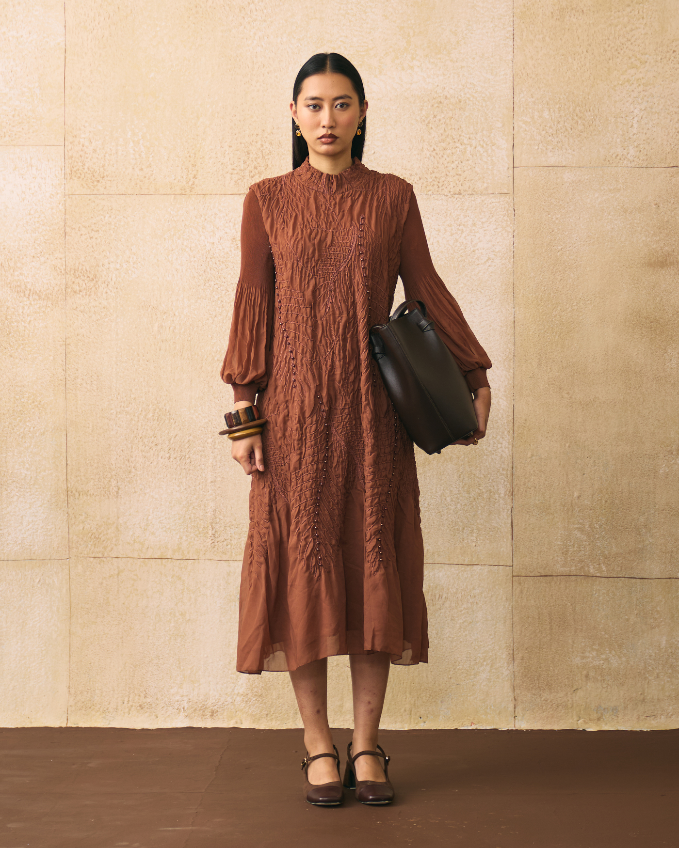 BROWN IRENIA DRESS