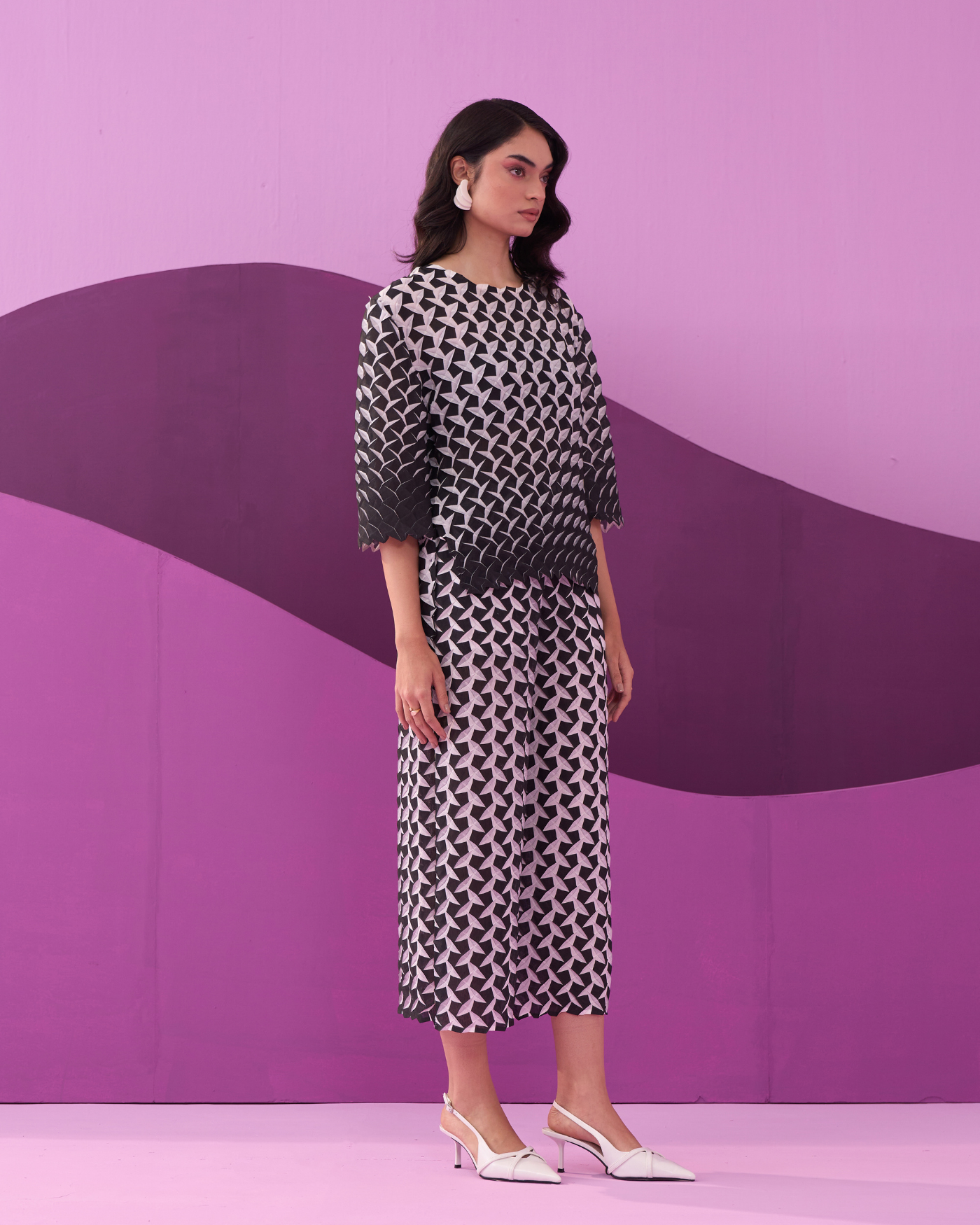 WHITE EDITA COORD SET