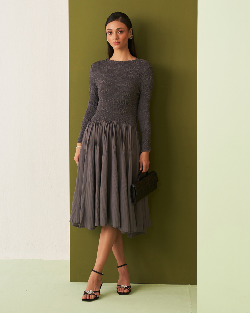 GREY MINSK DRESS