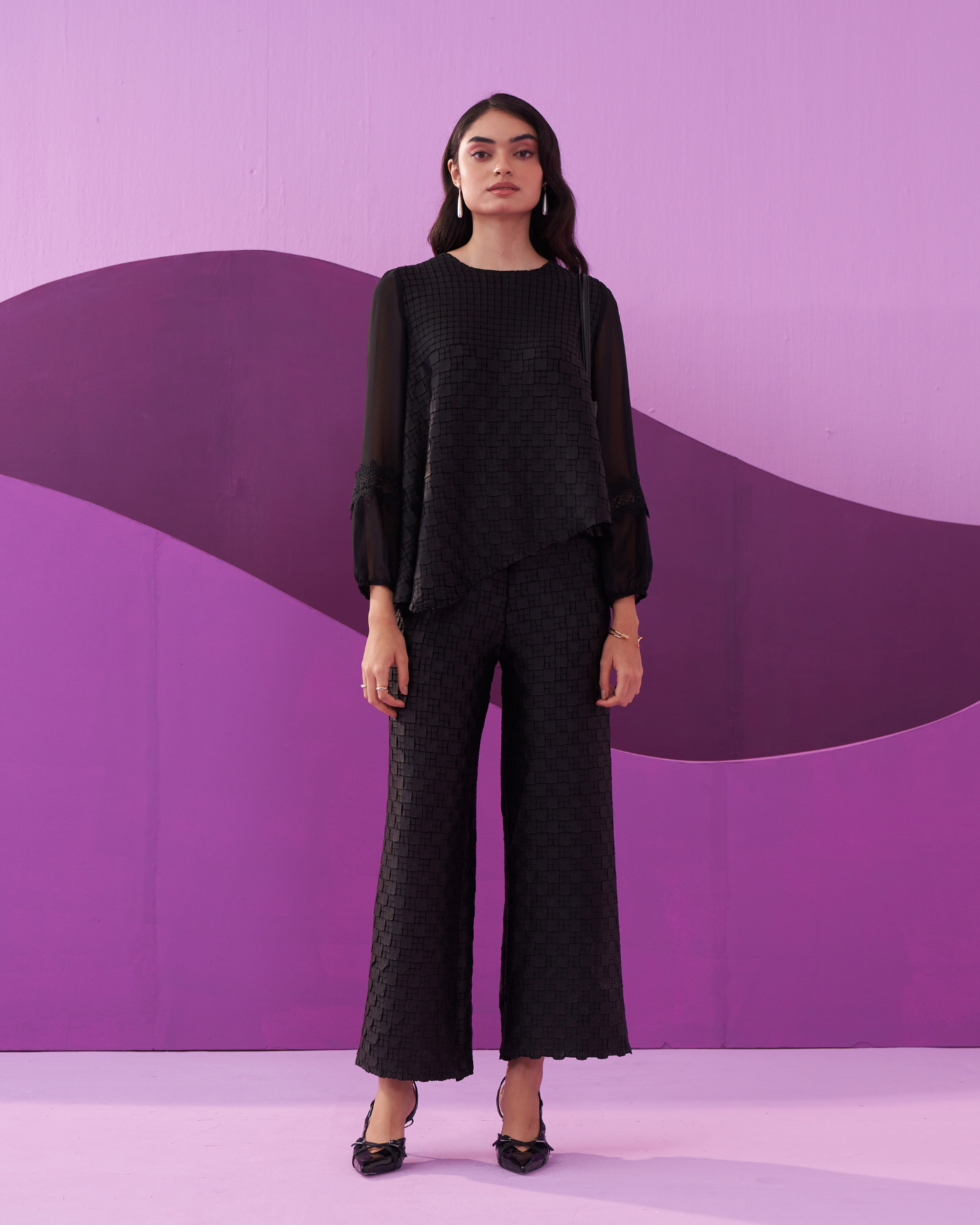 BLACK ALEXA COORD SET