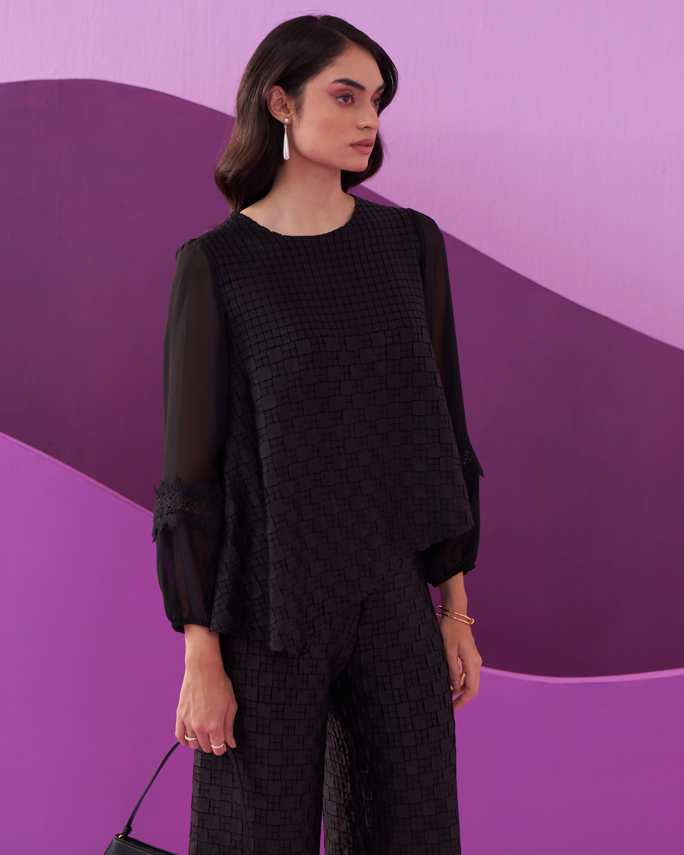 BLACK ALEXA COORD SET