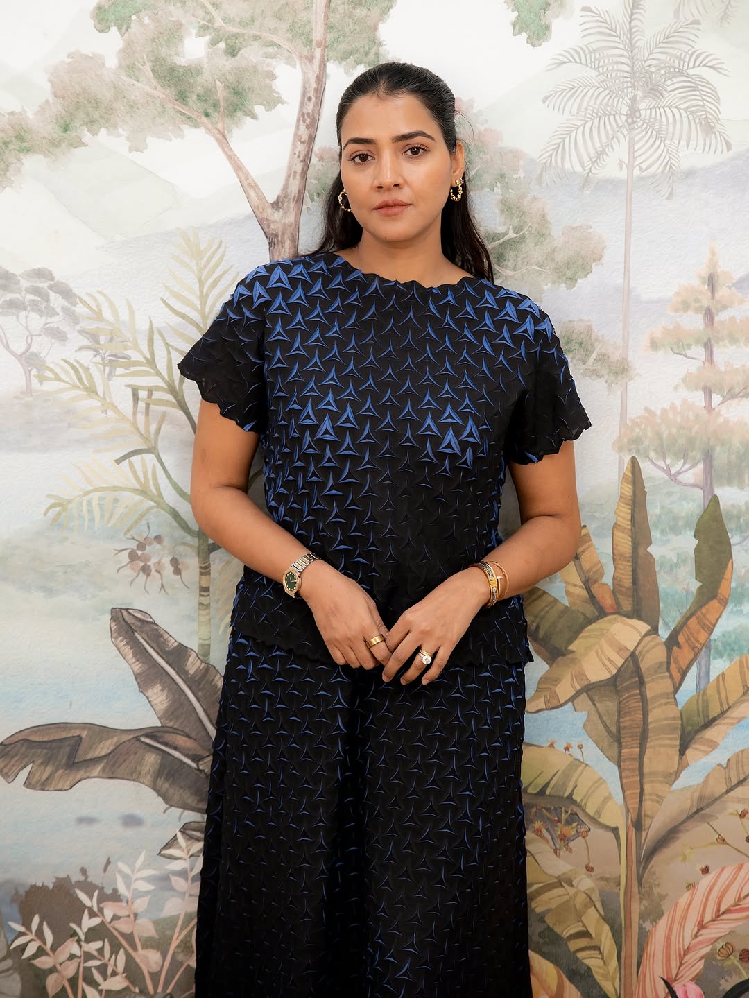 PRIYANKA RAINA IN BLUE BLACK ALTO SKIRT SET