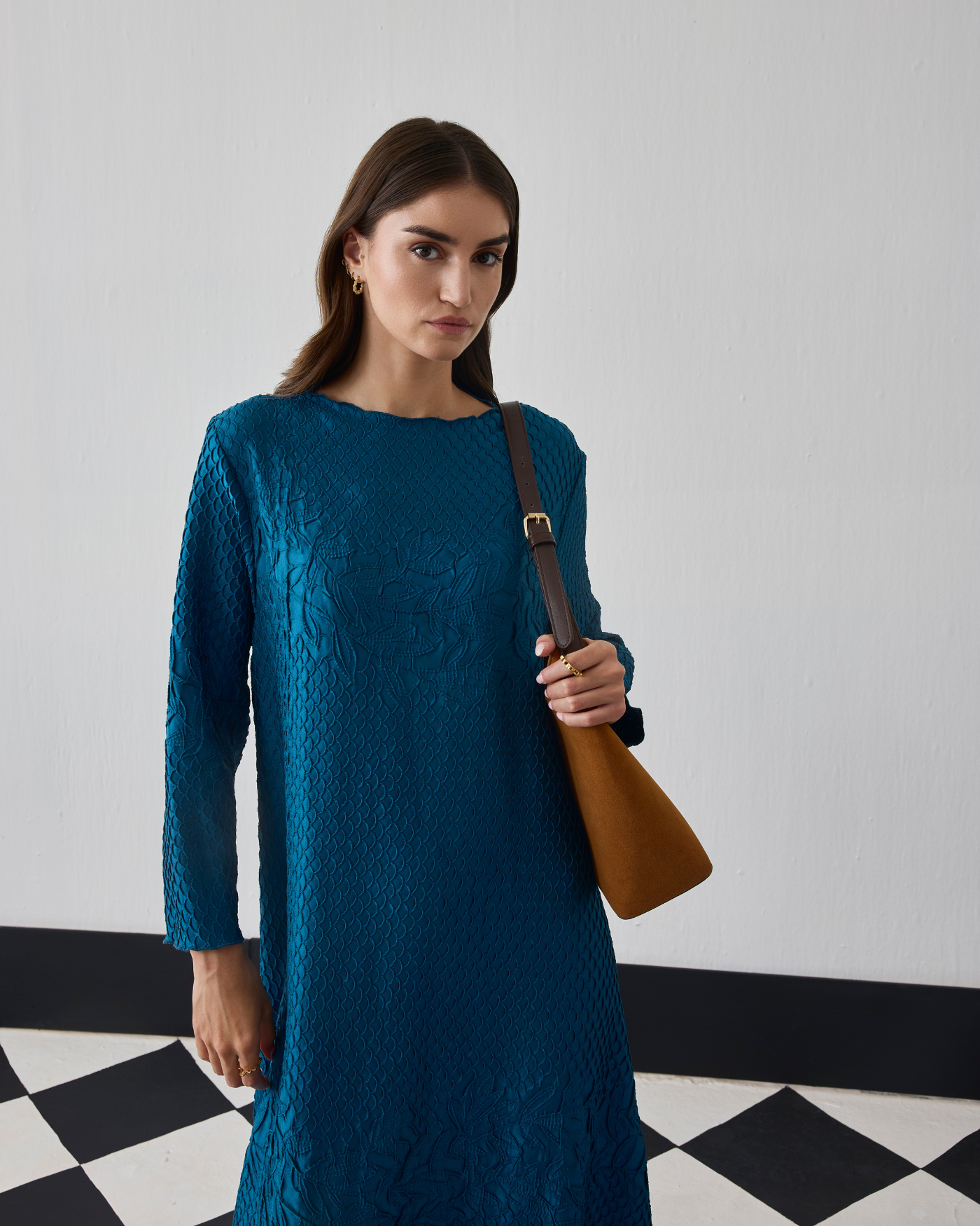 TEAL BLUE LILITS DRESS