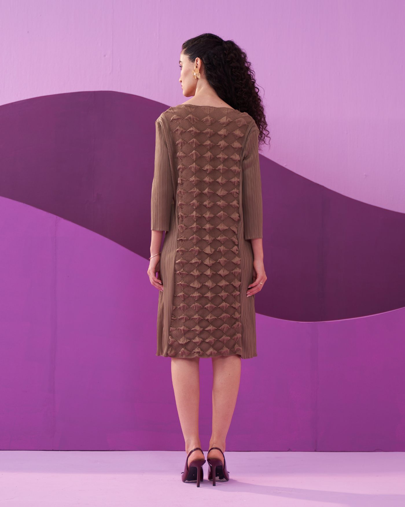 BROWN SANDIA DRESS