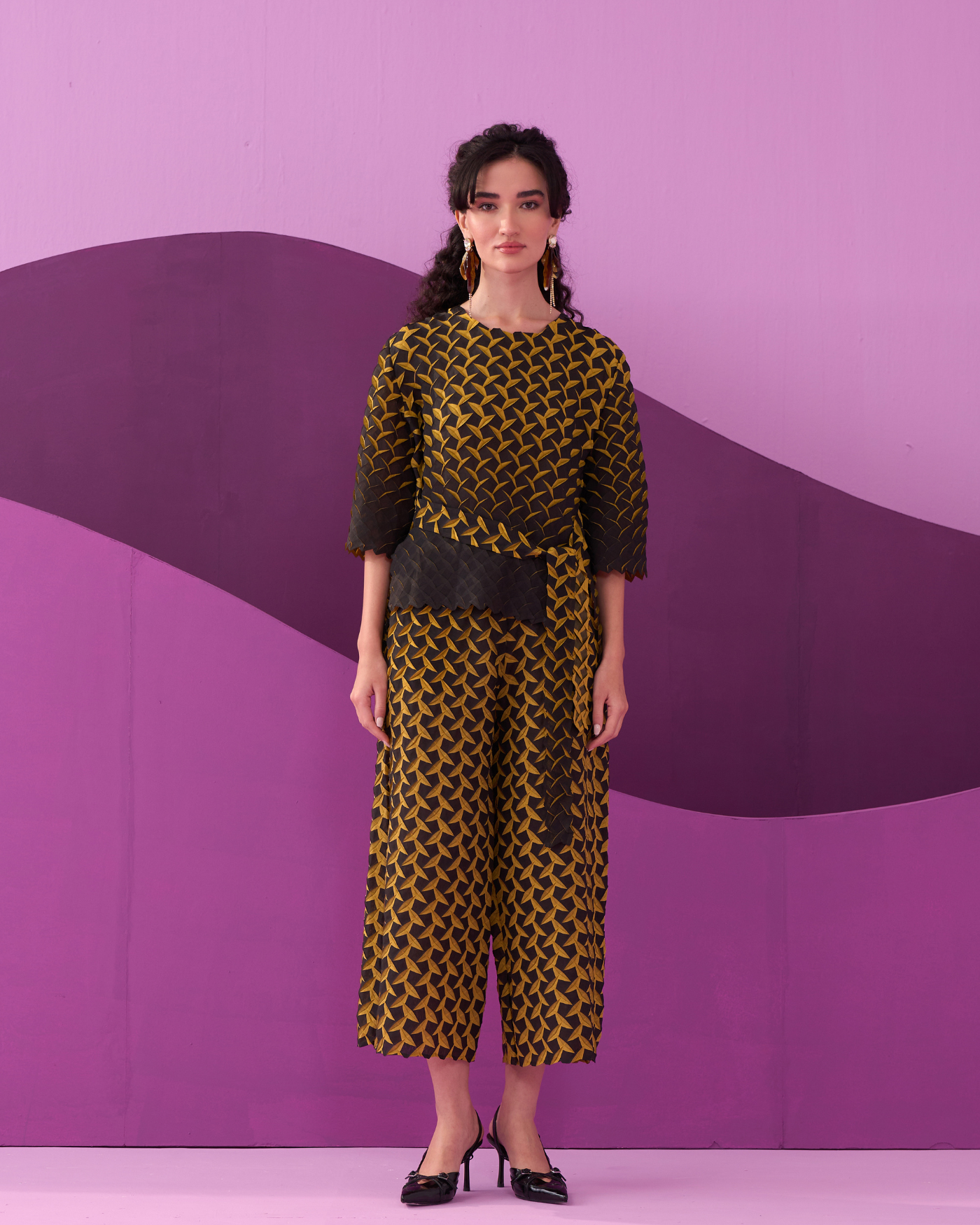 YELLOW EDITA COORD SET