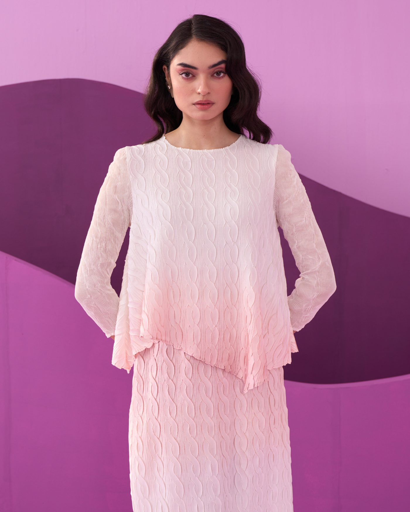 PINK CLAREY SKIRT SET