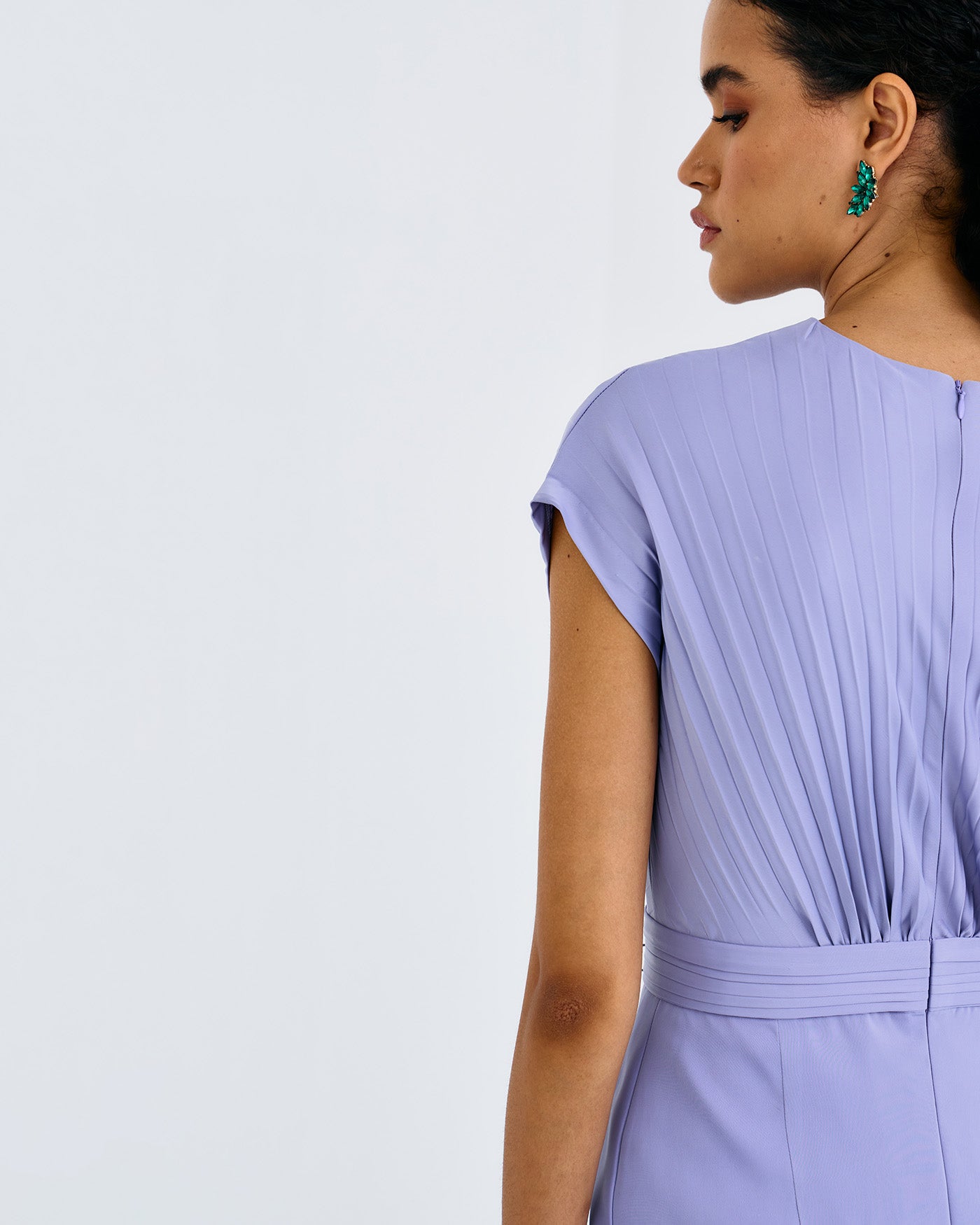 LILAC CLASSIC PLEATED DRESS