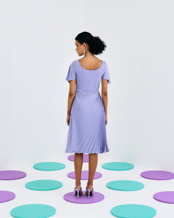 LILAC TIMELESS PLEATED DRESS