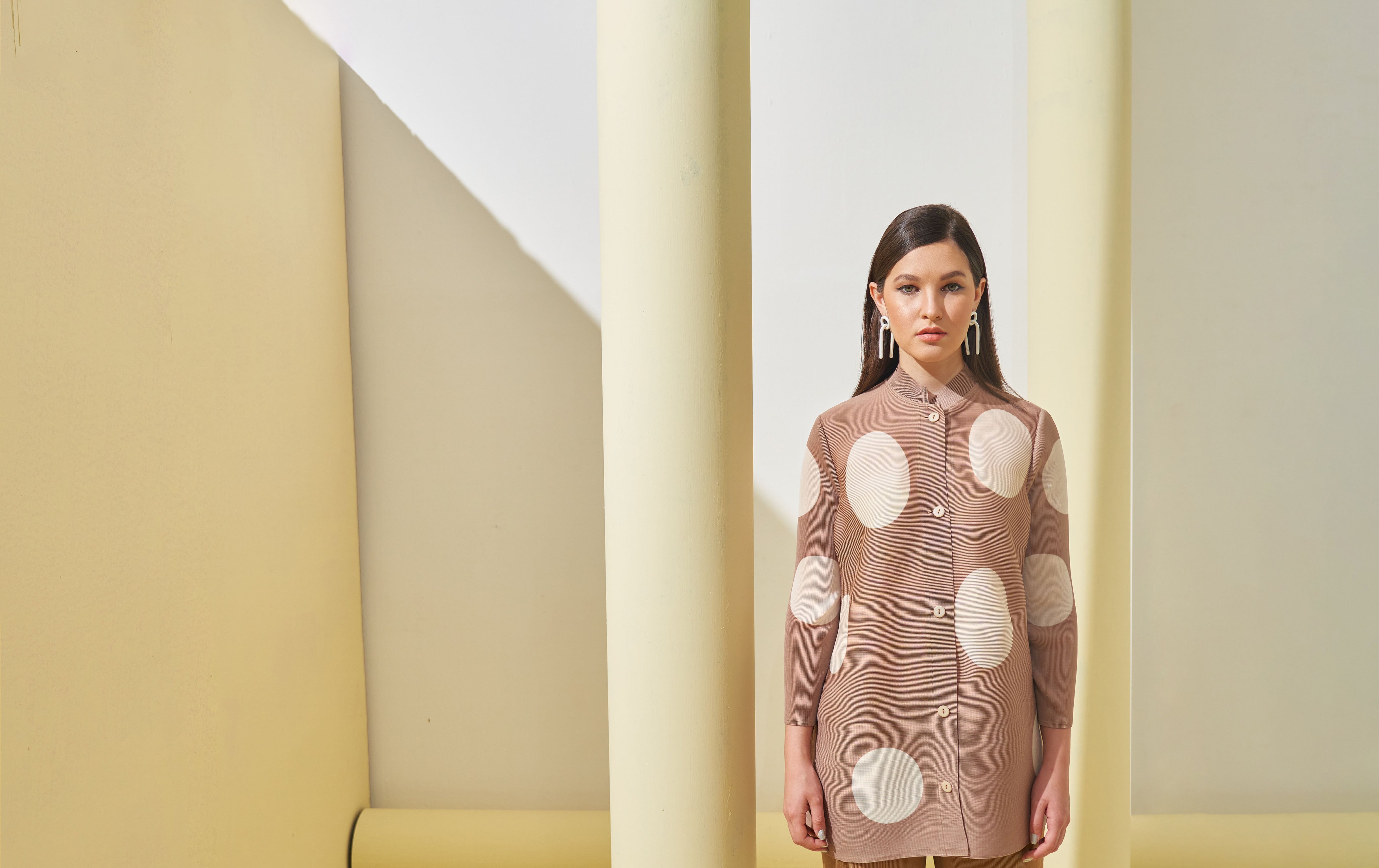 BROWN POLKA DOT COORD SET