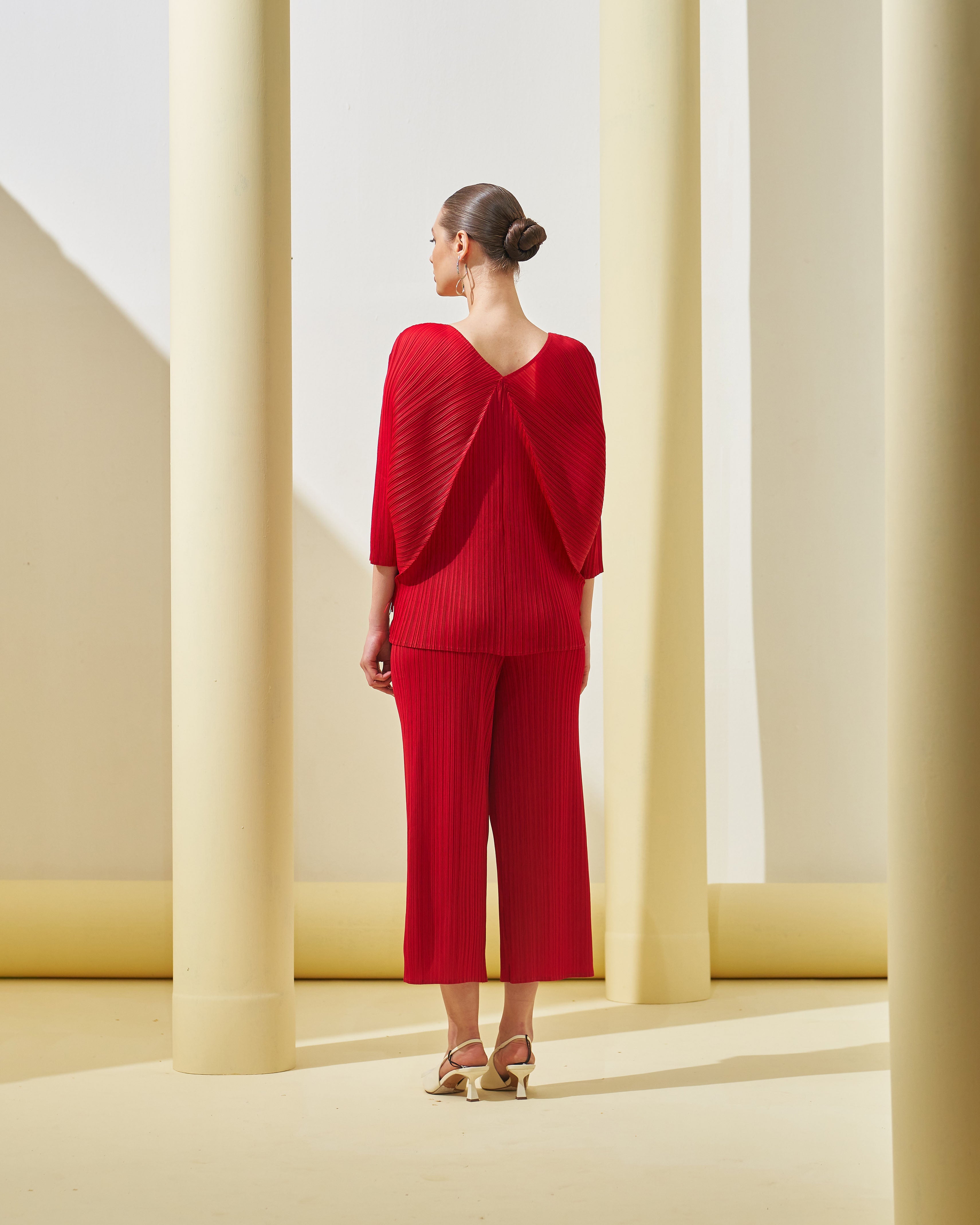 RED FRINGE COORD SET